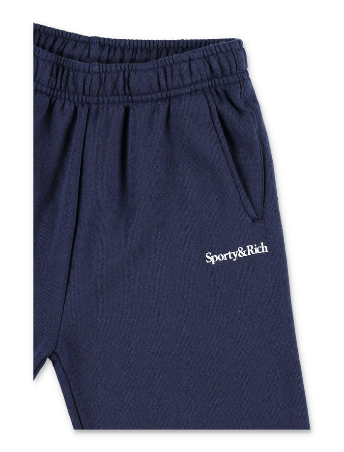 Sporty & Rich Kids navy logo jogging pants Dark Cotton