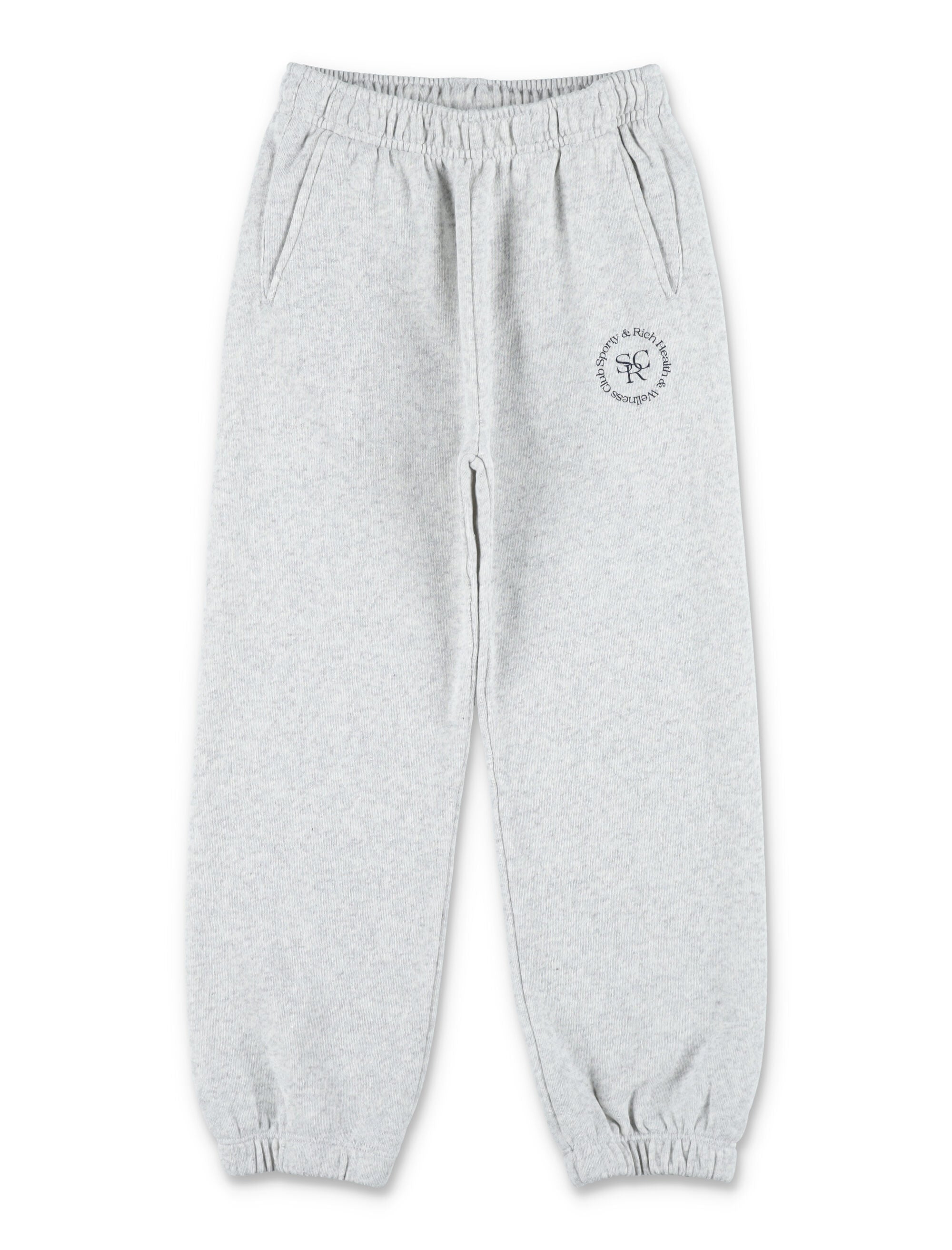Sporty & Rich Kids grey Circle logo jogging pants Heather Gray Cotton