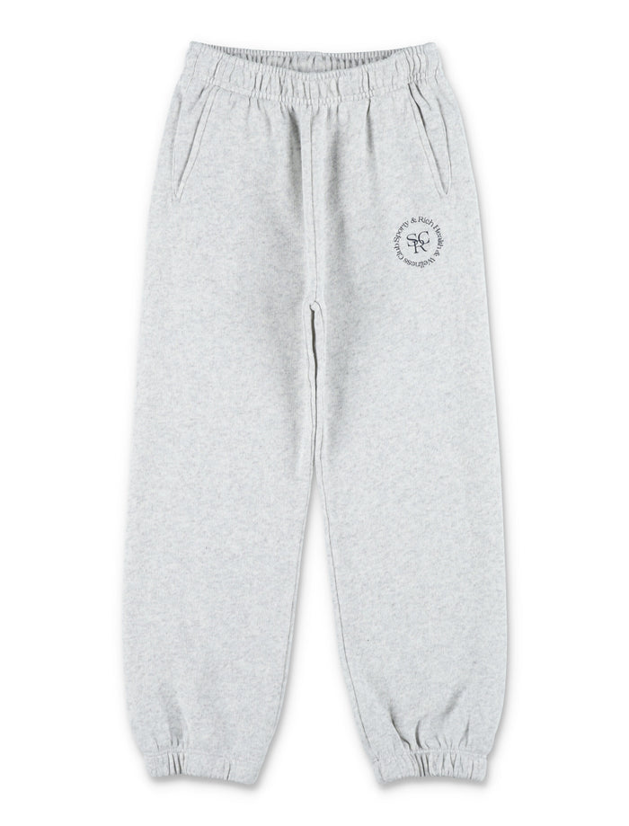 Sporty & Rich Kids grey Circle logo jogging pants Heather Gray Cotton