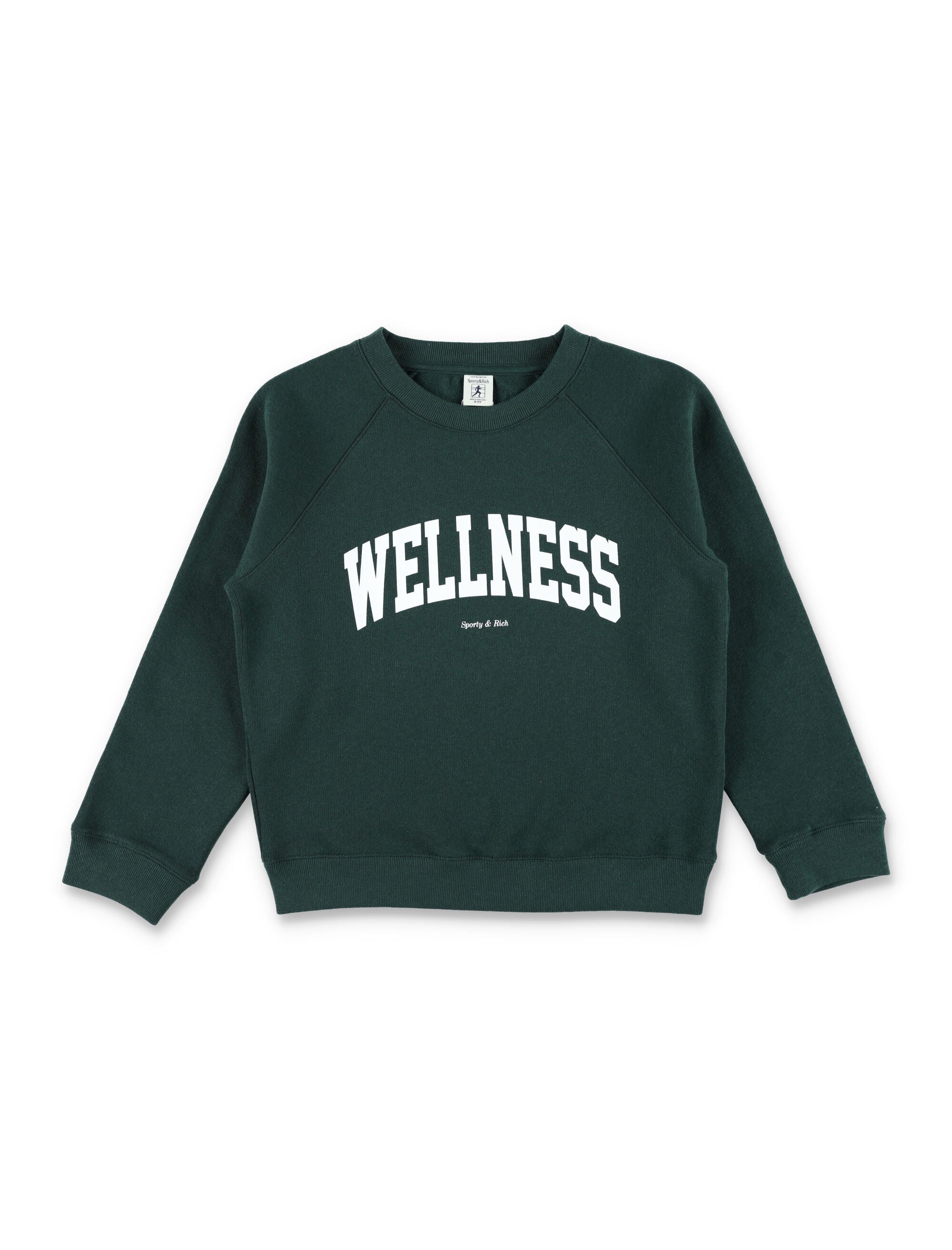 Sporty & Rick Kids green fleece Wellness crewneck Forest Cotton Sweatshirt