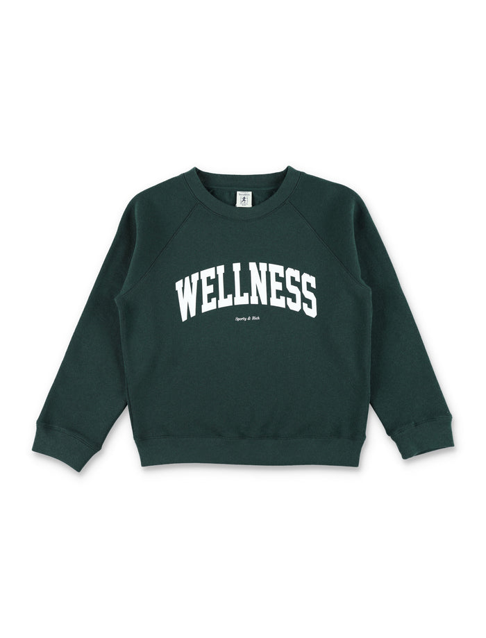 Sporty & Rick Kids green fleece Wellness crewneck Forest Cotton Sweatshirt