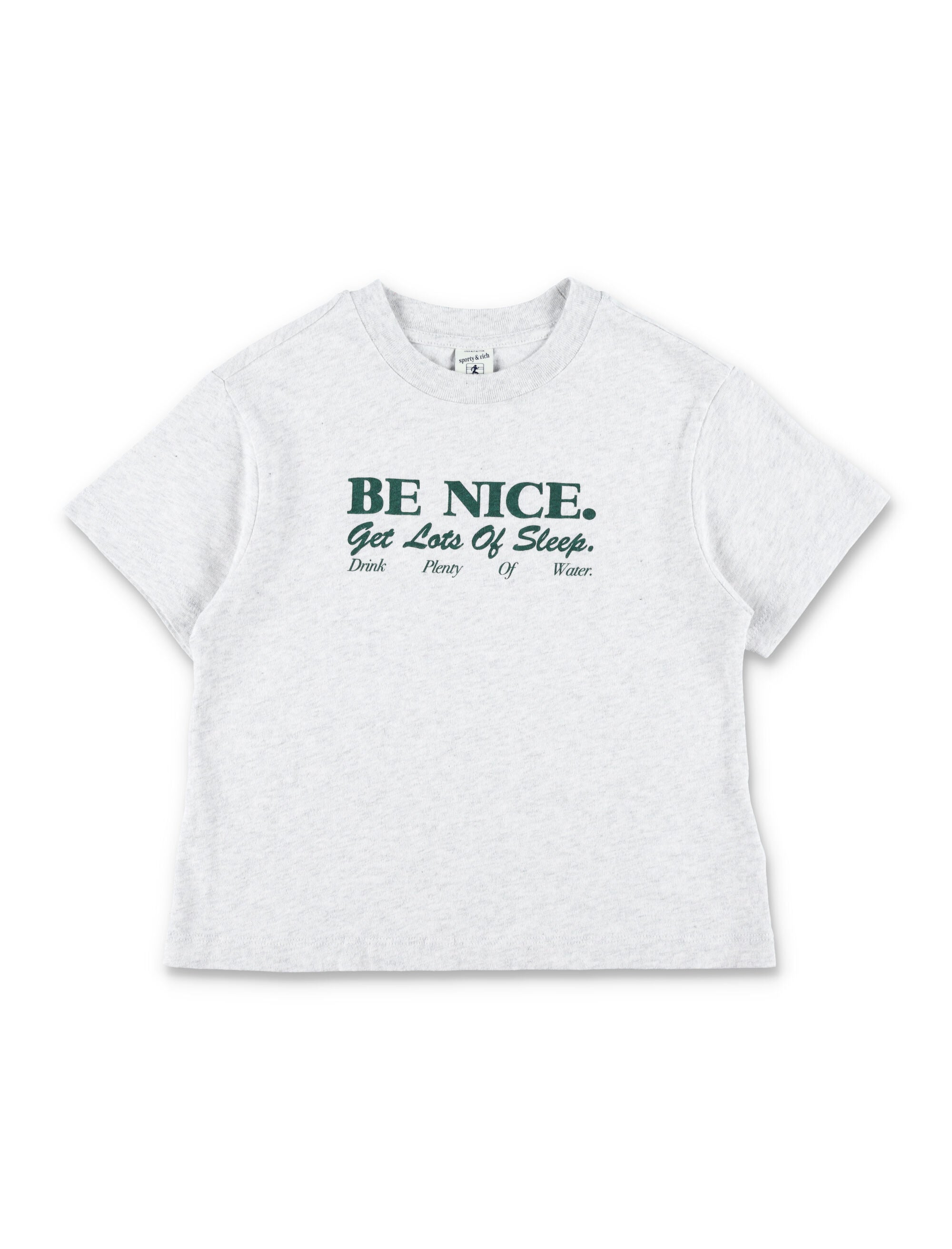 Sporty & Rich Be Nice kids t-shirt Heather Gray Cotton