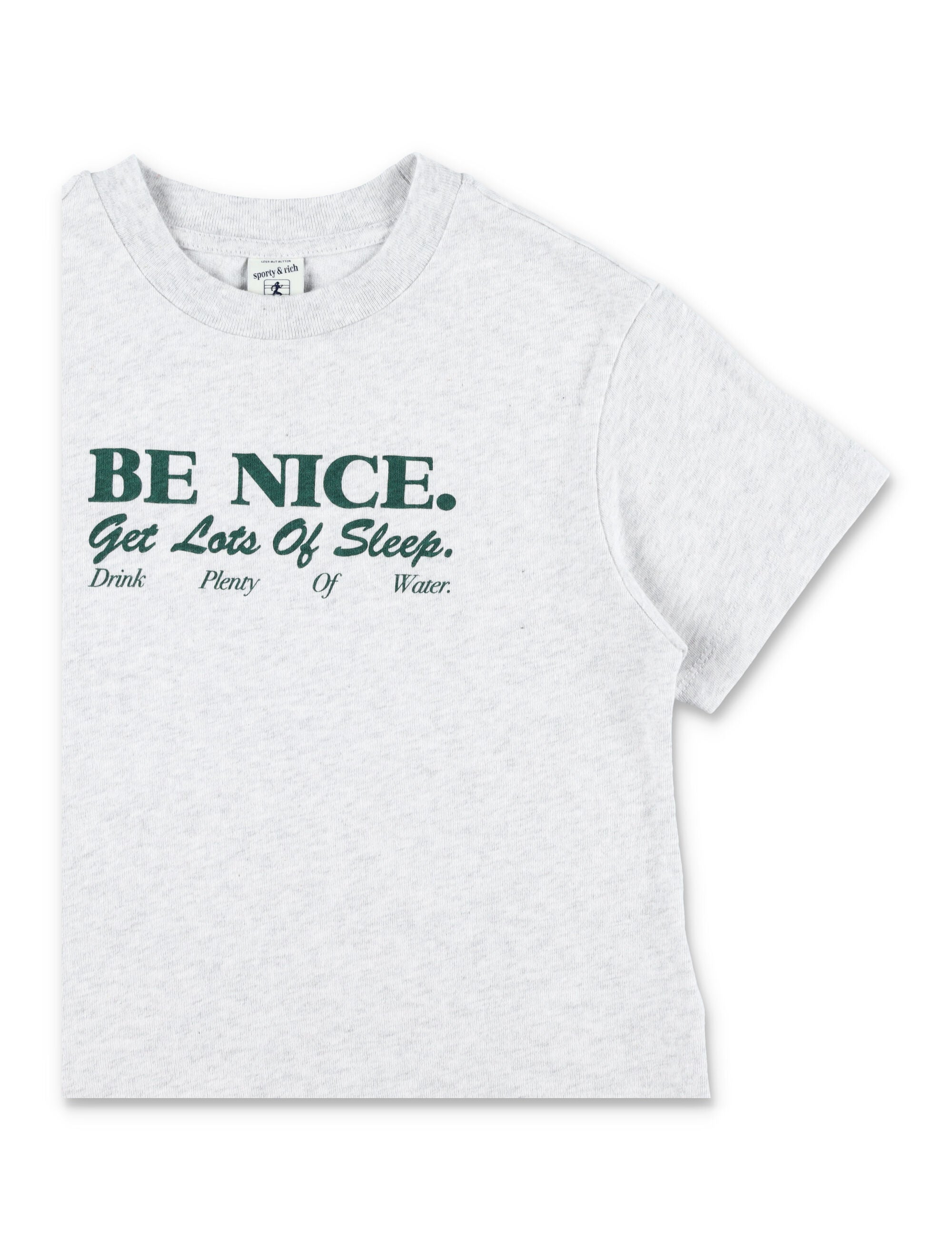 Sporty & Rich Be Nice kids t-shirt Heather Gray Cotton