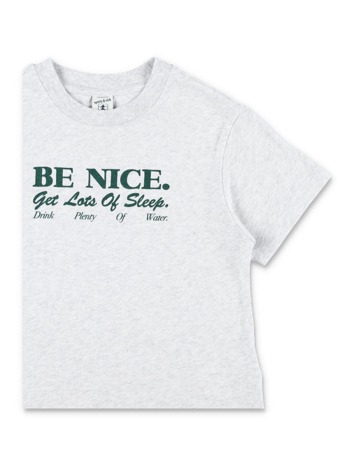 Sporty & Rich Be Nice kids t-shirt Heather Gray Cotton