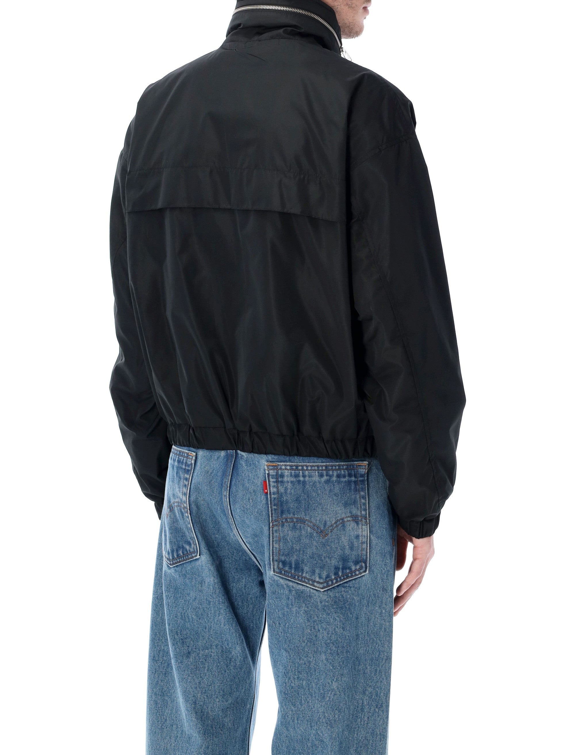 Ami Paris Technical Windbreaker Jacket Black Polyester