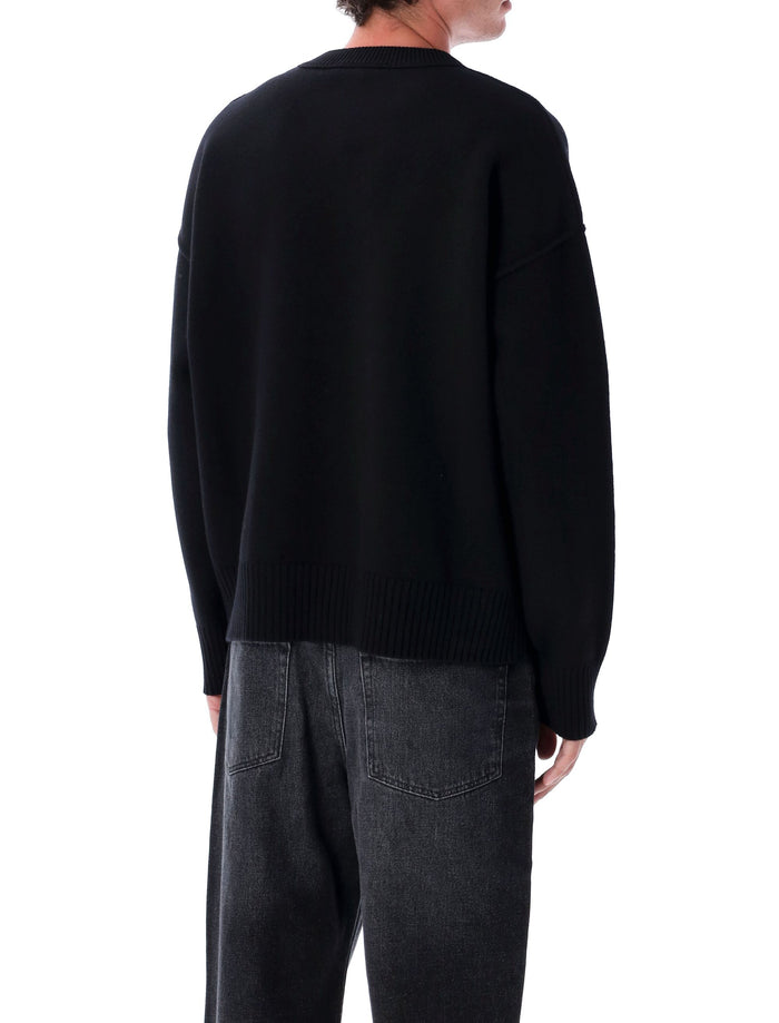 Wool Ami De Coeur sweater Paris Black Red