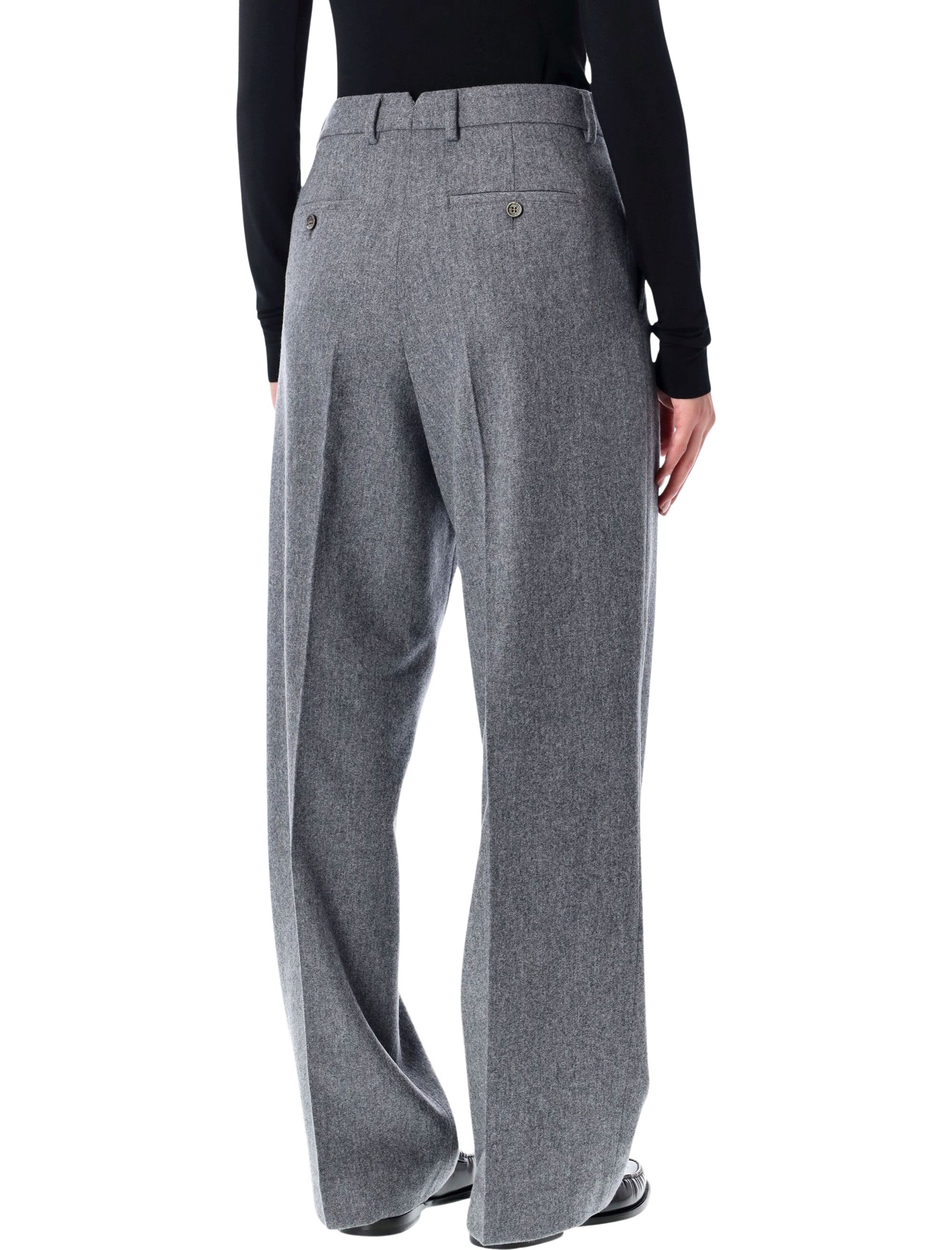 AMI Paris wool wide-leg trousers Grey Virgin Pocket Lining Pant
