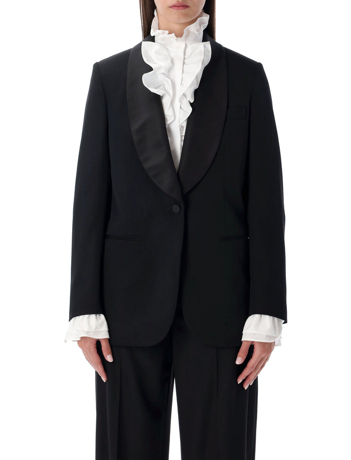 Ralph Lauren Sutton slim grain de poudre tuxedo Jacket Black Wool Lapels Blazer