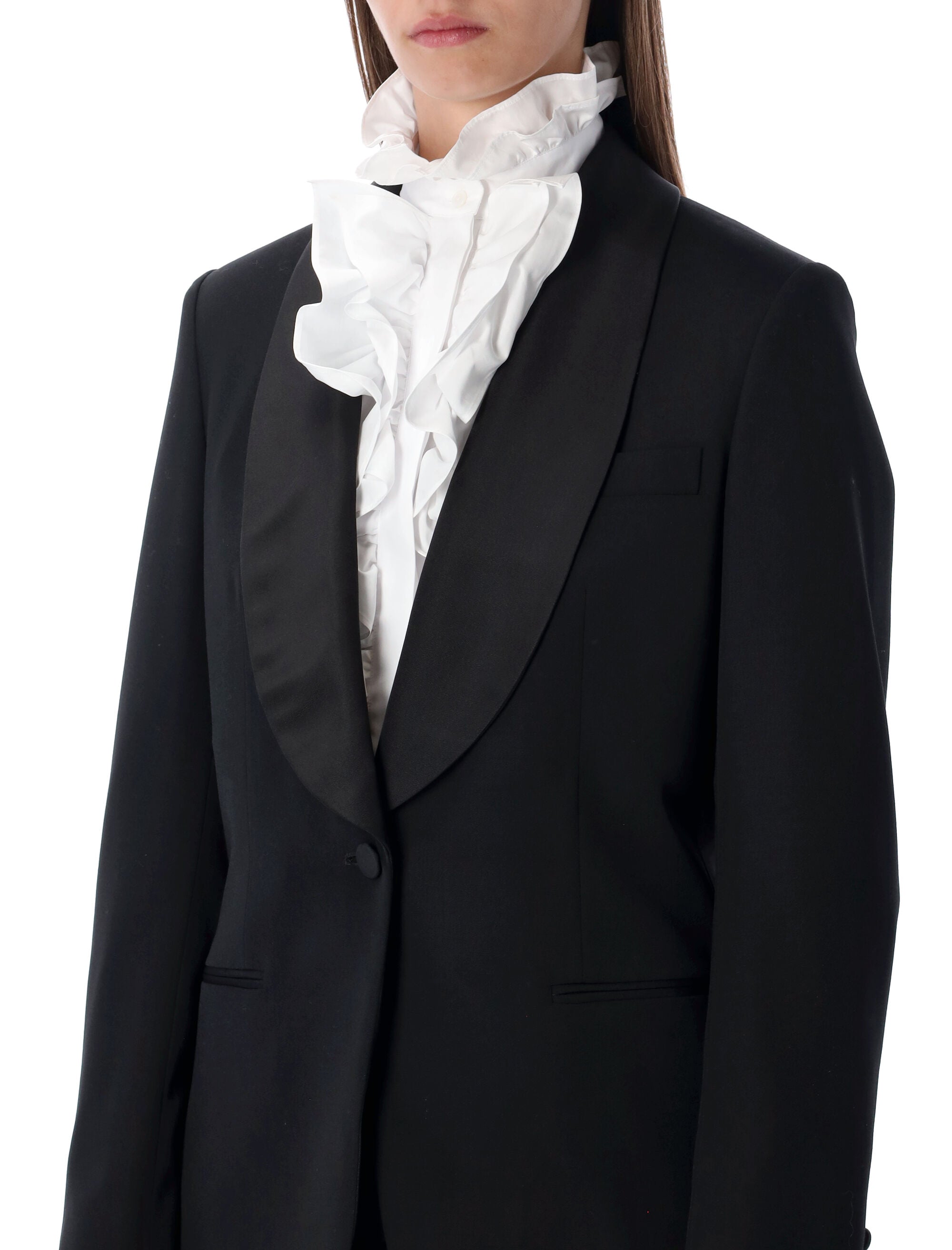 Ralph Lauren Sutton slim grain de poudre tuxedo Jacket Black Wool Lapels Blazer