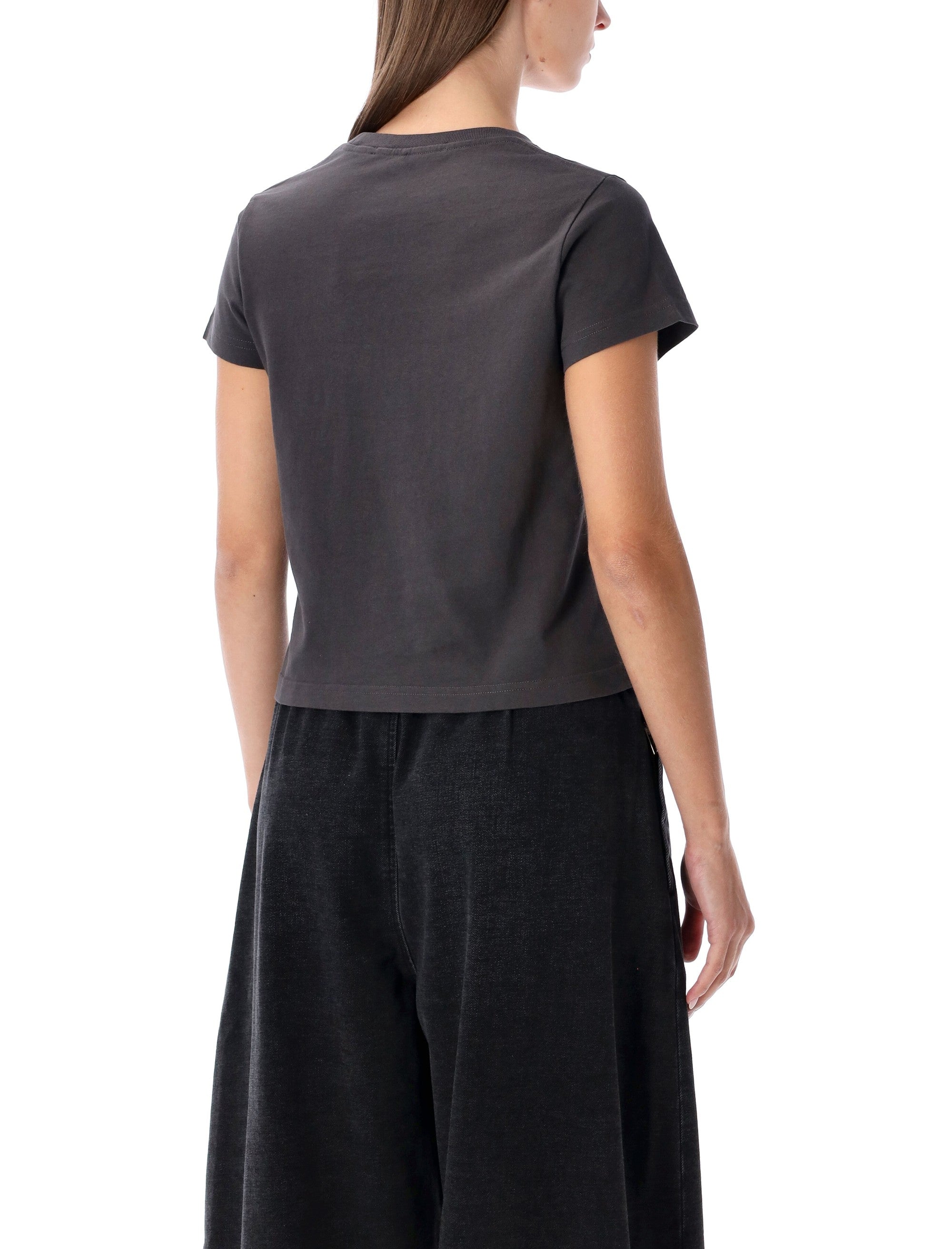 Alexander Wang grey délavé cotton t-shirt with logo Washed Black Bean Tshirt