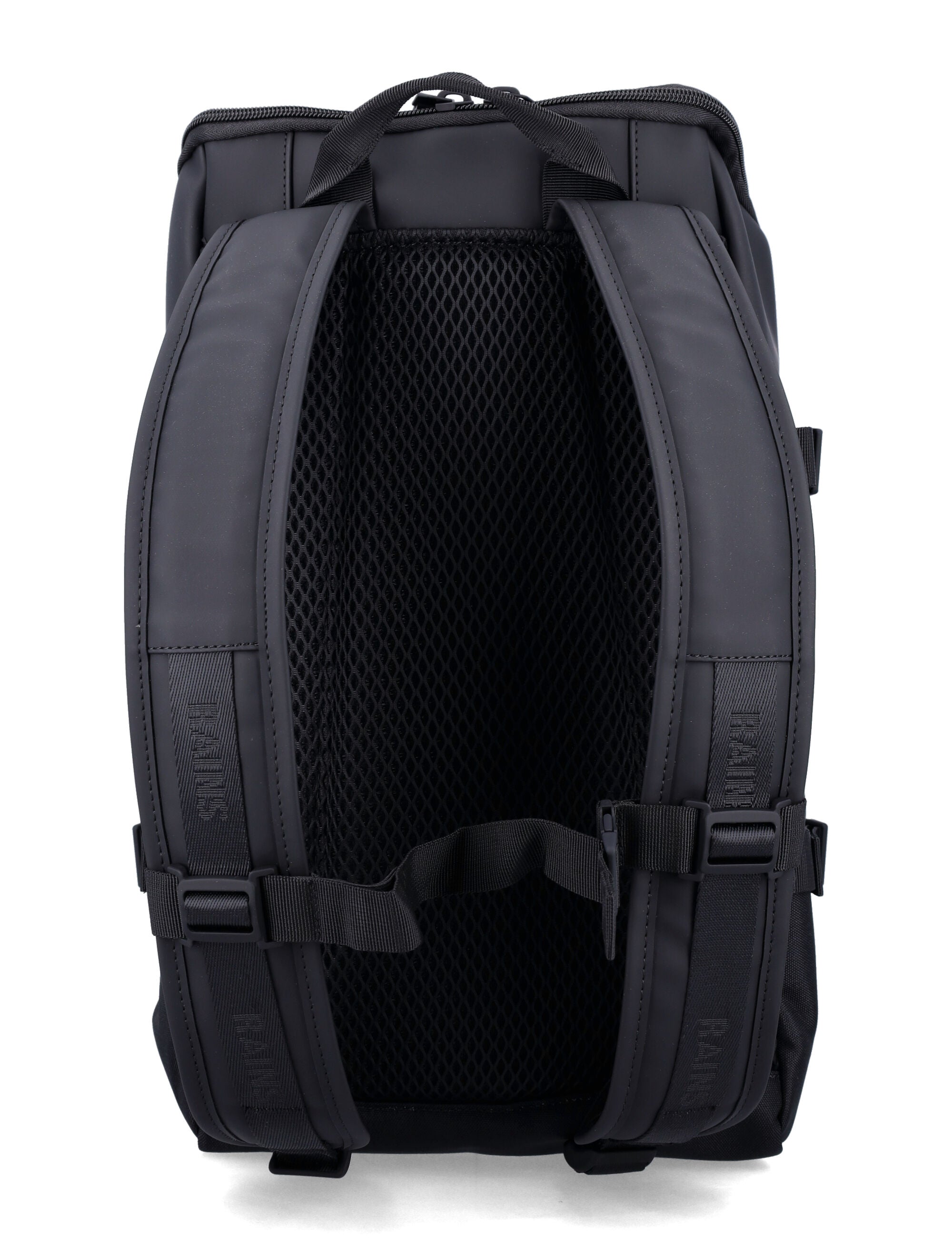 Rains Trail Cargo Waterproof Backpack Black Polyester Coating