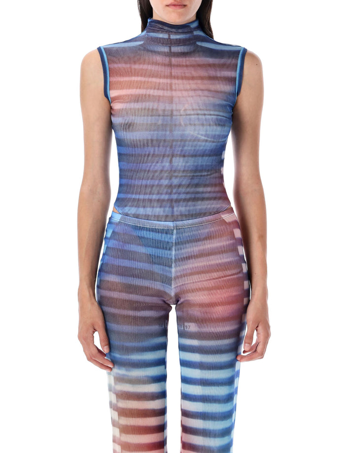 Air bodysuit Light Blue Peach Polyamide Lining