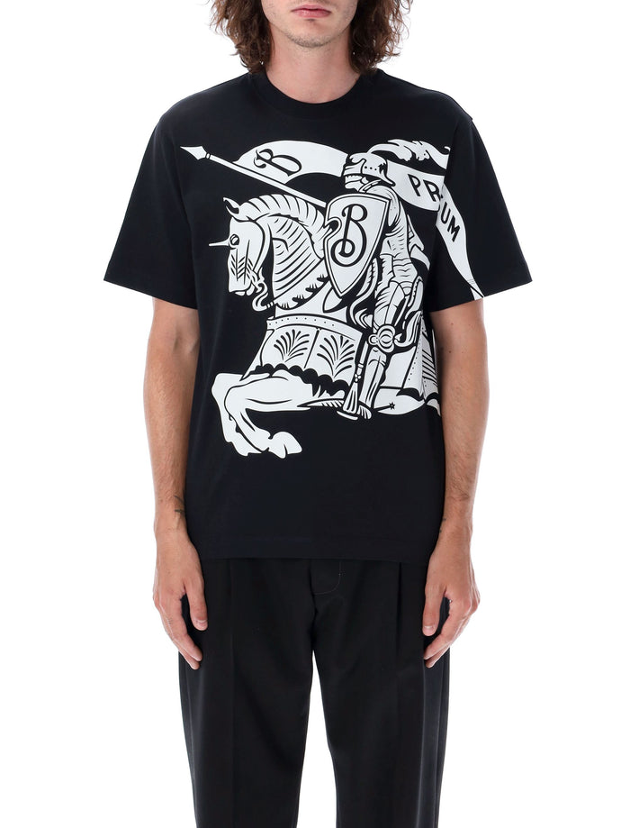 Knight print t-Shirt Black Cotton Tshirt