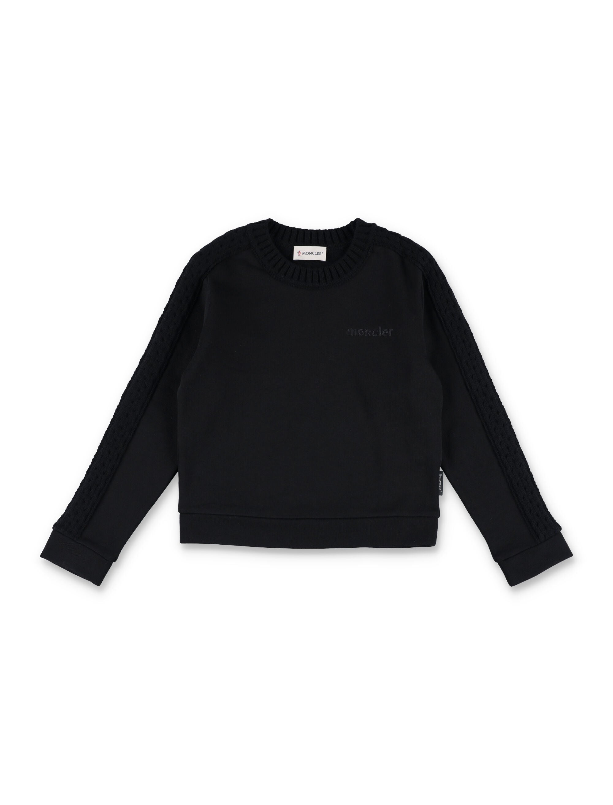 Kid - Wool-trimmed cotton tracksuit set Black Details