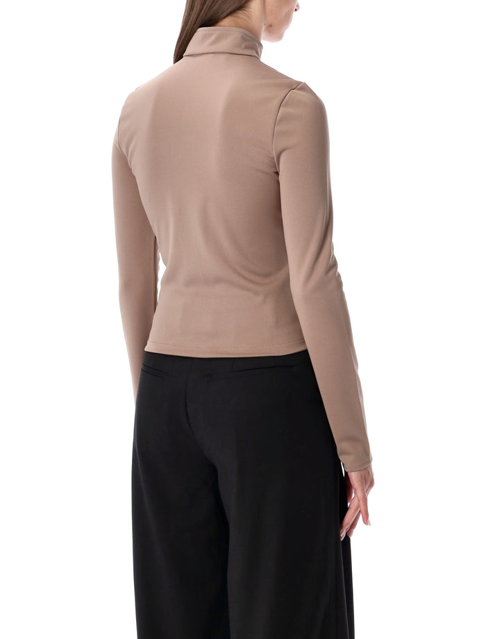 Courrèges jersey zip jacket Mocha Polyester Sweatshirt