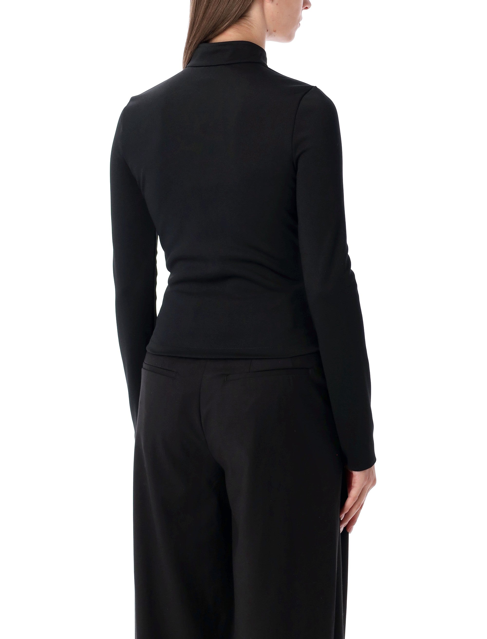 Courrèges jersey zip jacket Black Polyester Sweatshirt