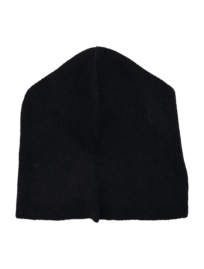 Wool balaclava Black Alpaca Hat