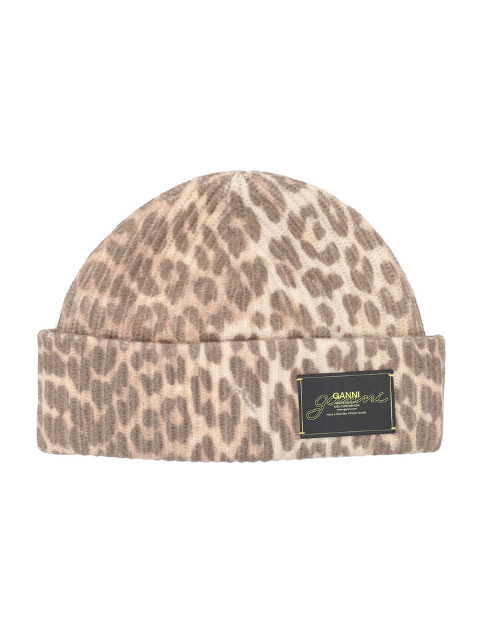 Leopard beanie Wool Hat