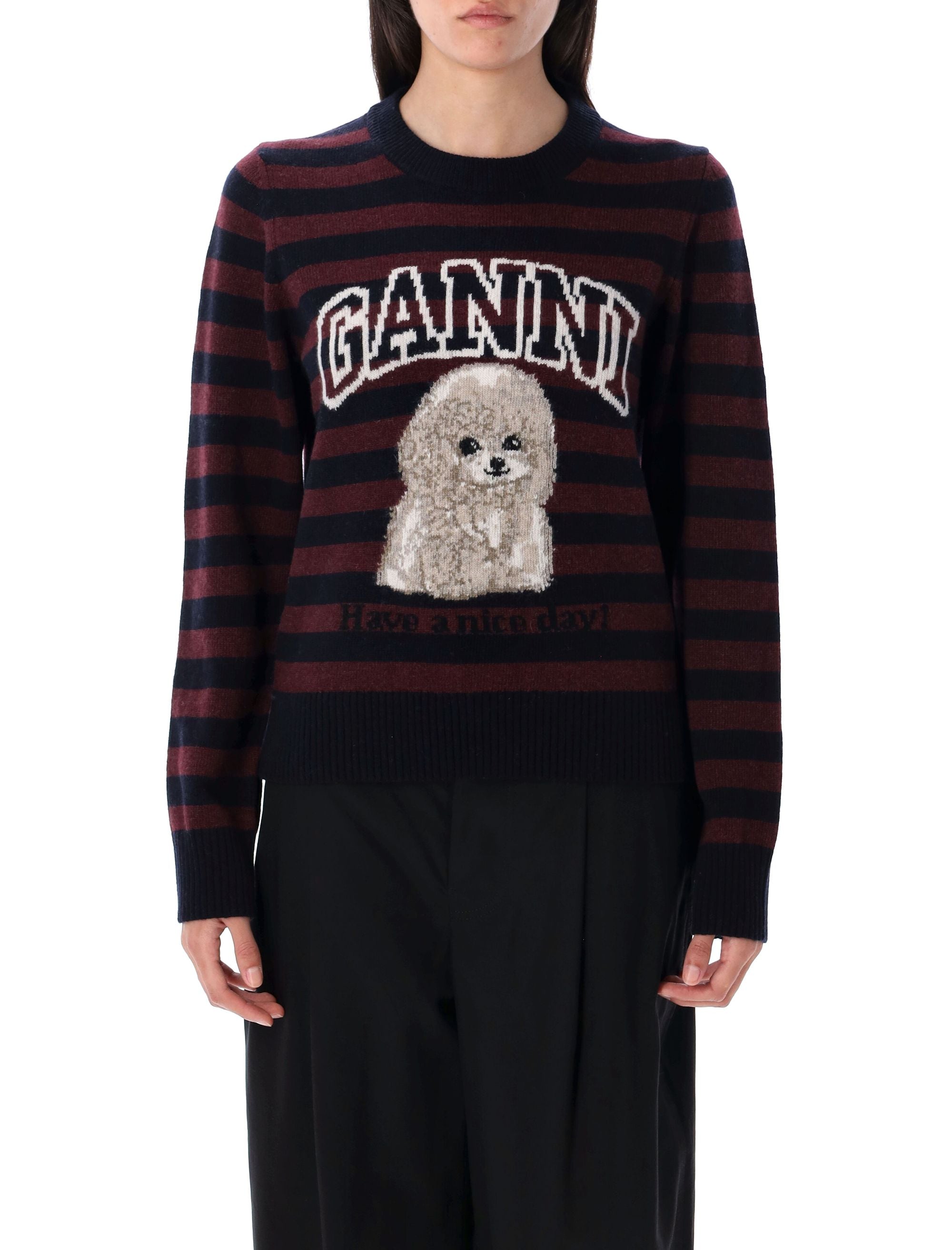Striped Poodle jumper Multicolor Wool Sweater