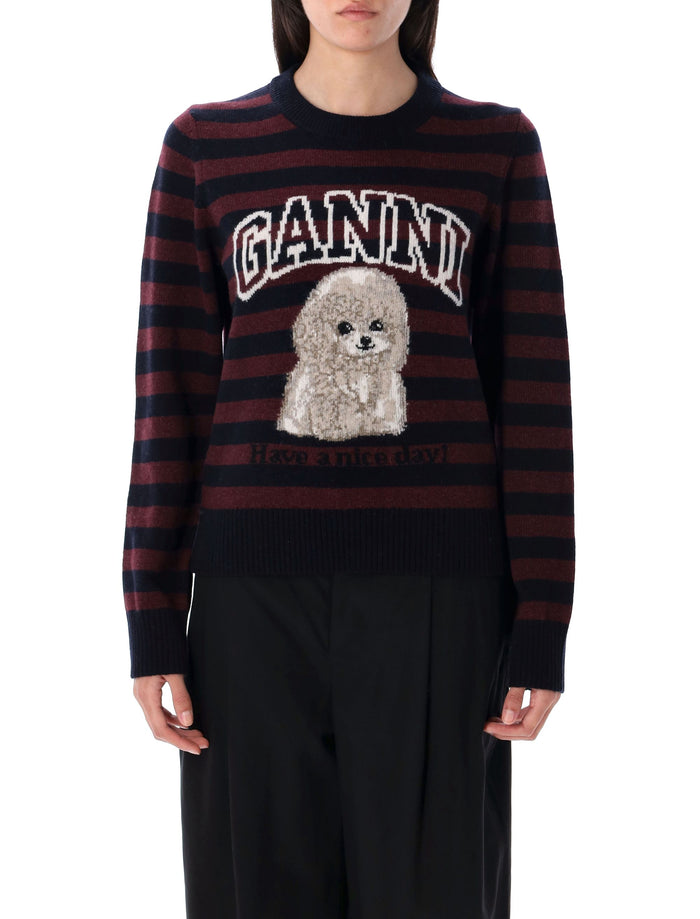 Striped Poodle jumper Multicolor Wool Sweater