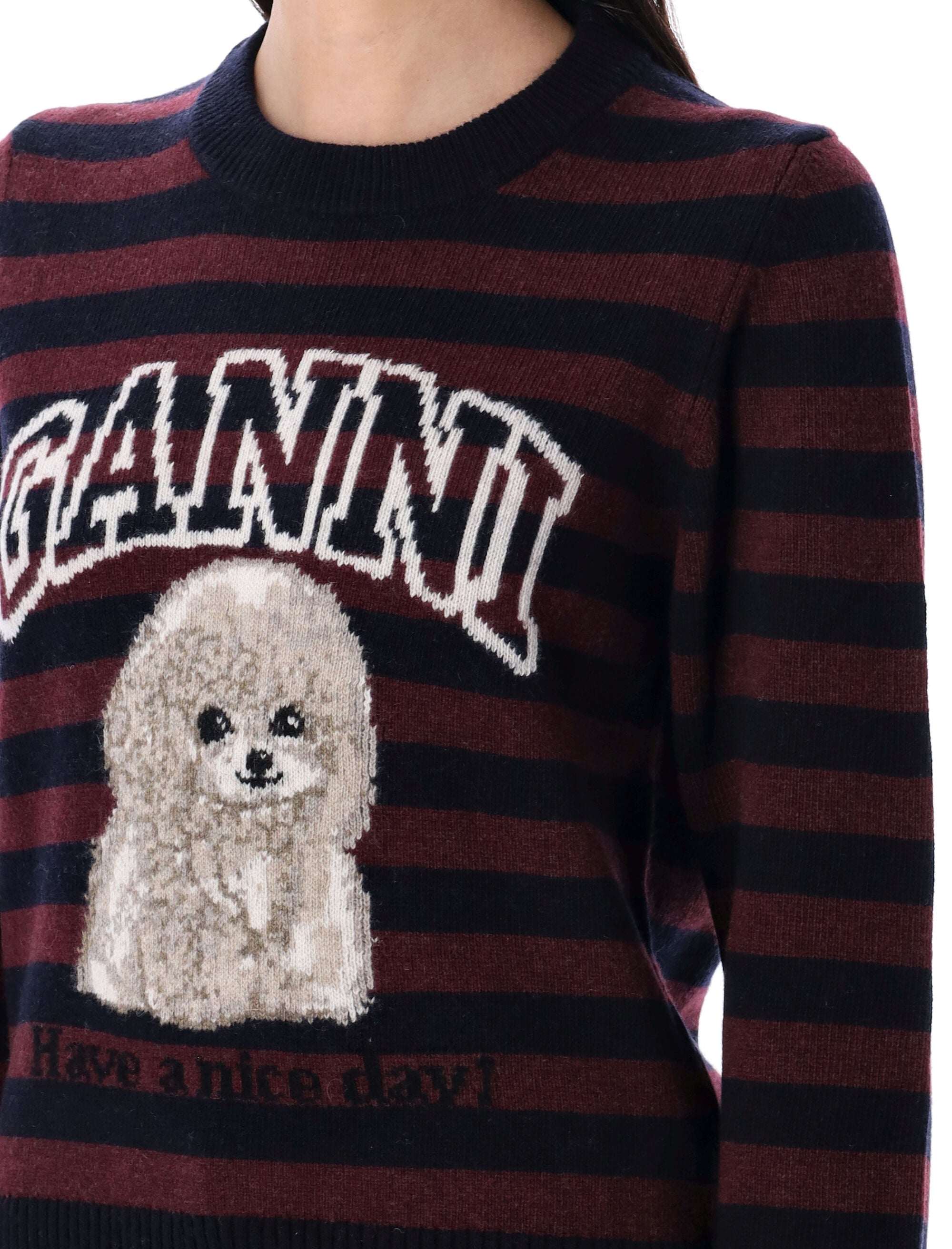 Striped Poodle jumper Multicolor Wool Sweater