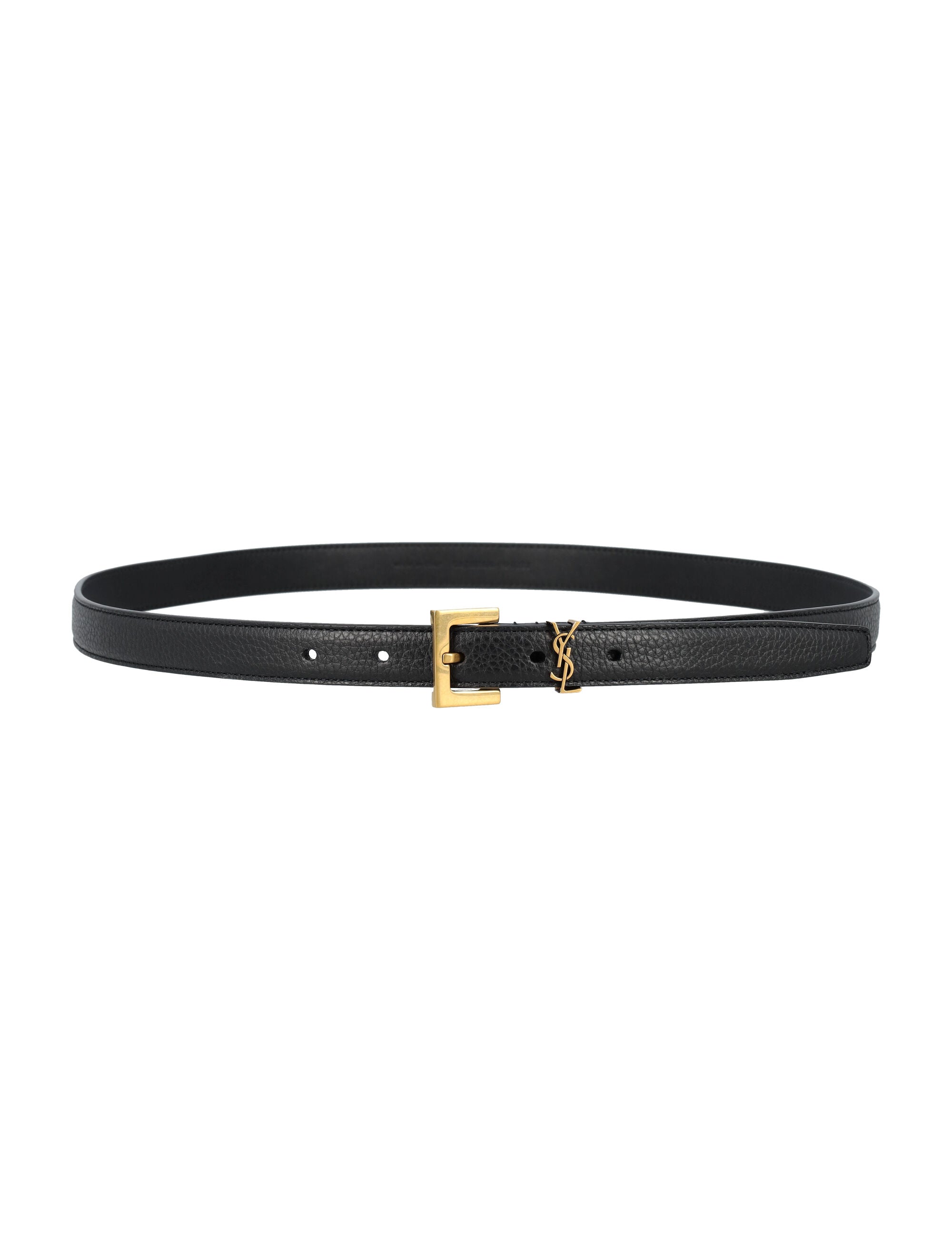 Cassandre Thin Belt Black Calf Leather