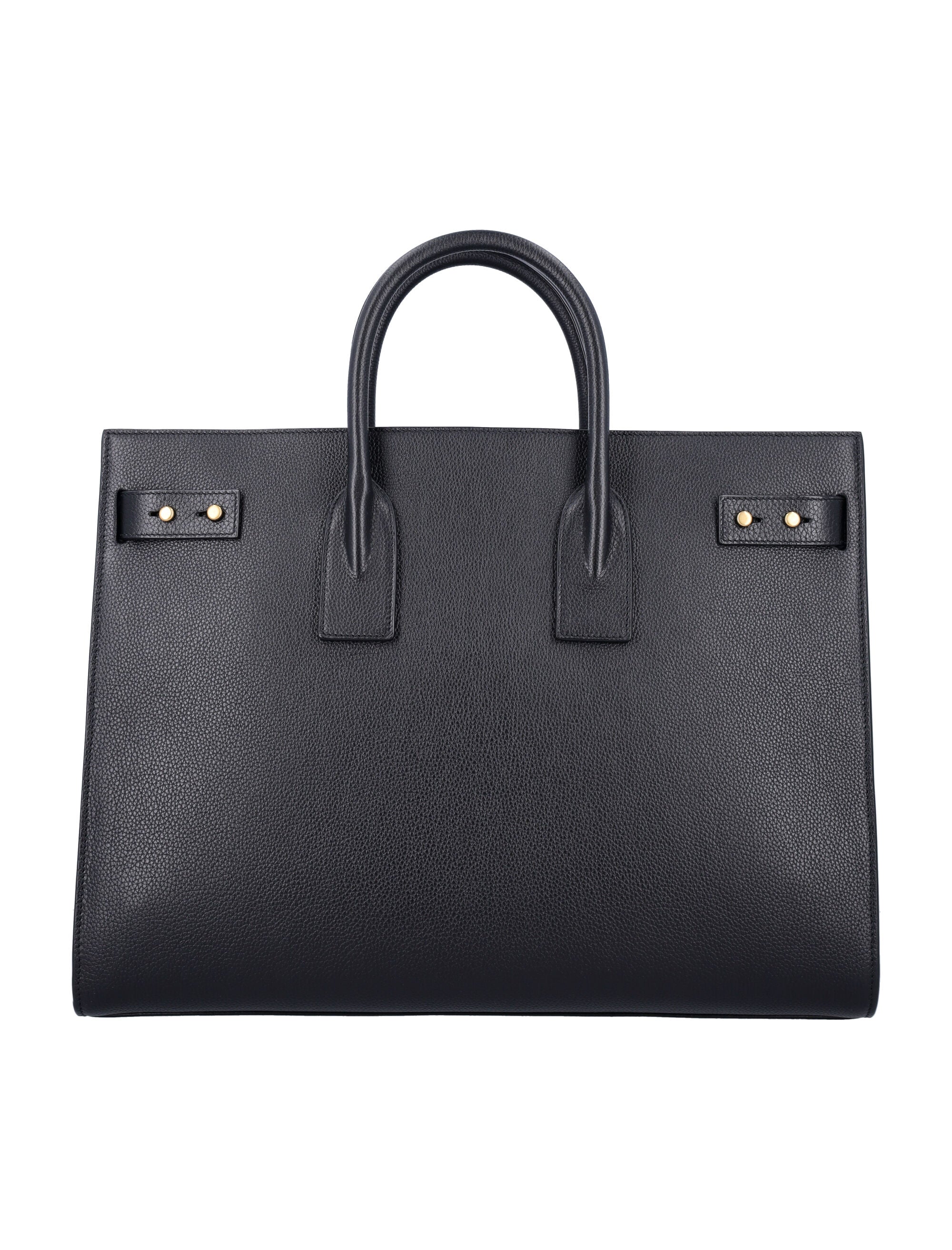 Sac de jour thin large Black Calf Leather Tote