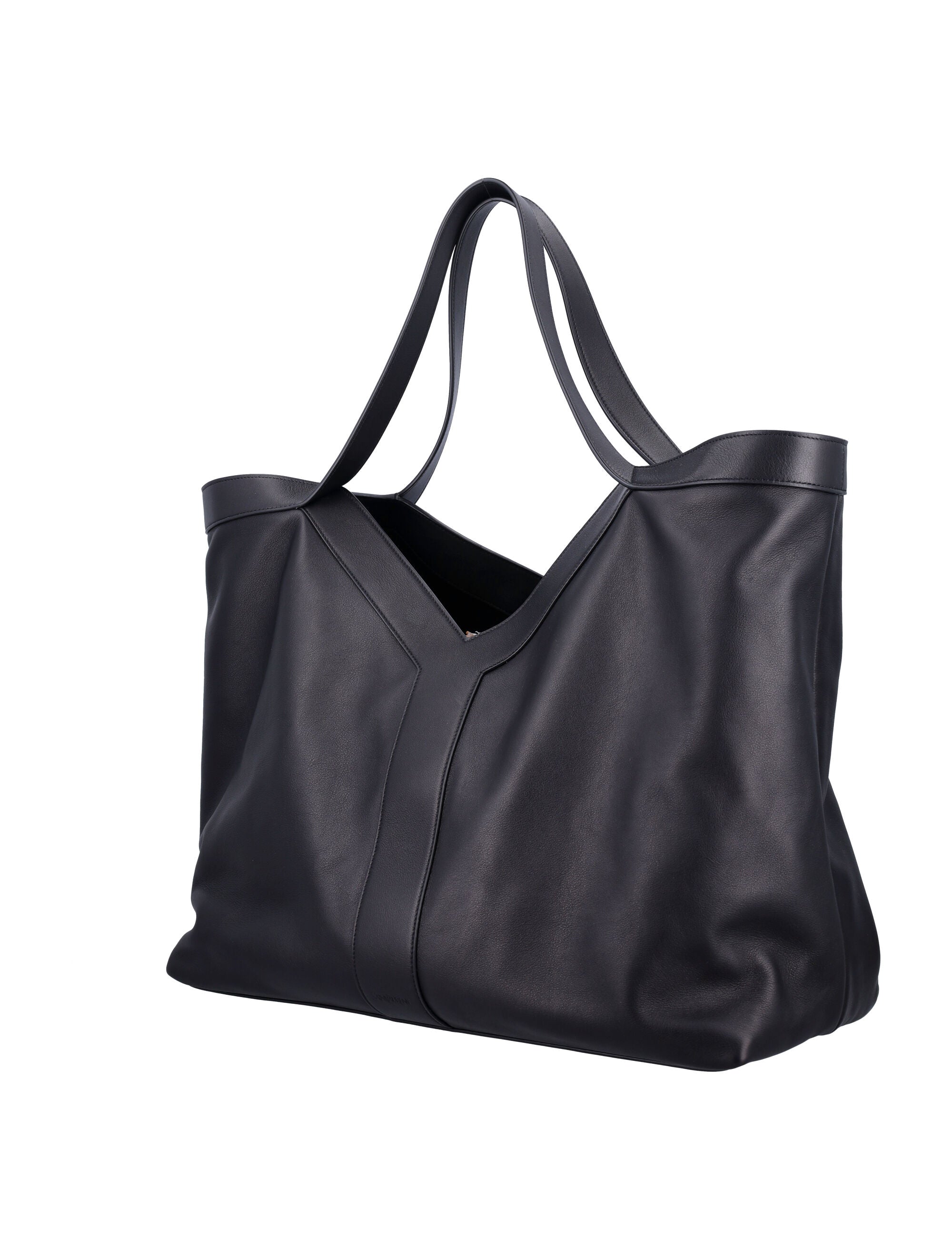 Y Large tote Black Calf Leather
