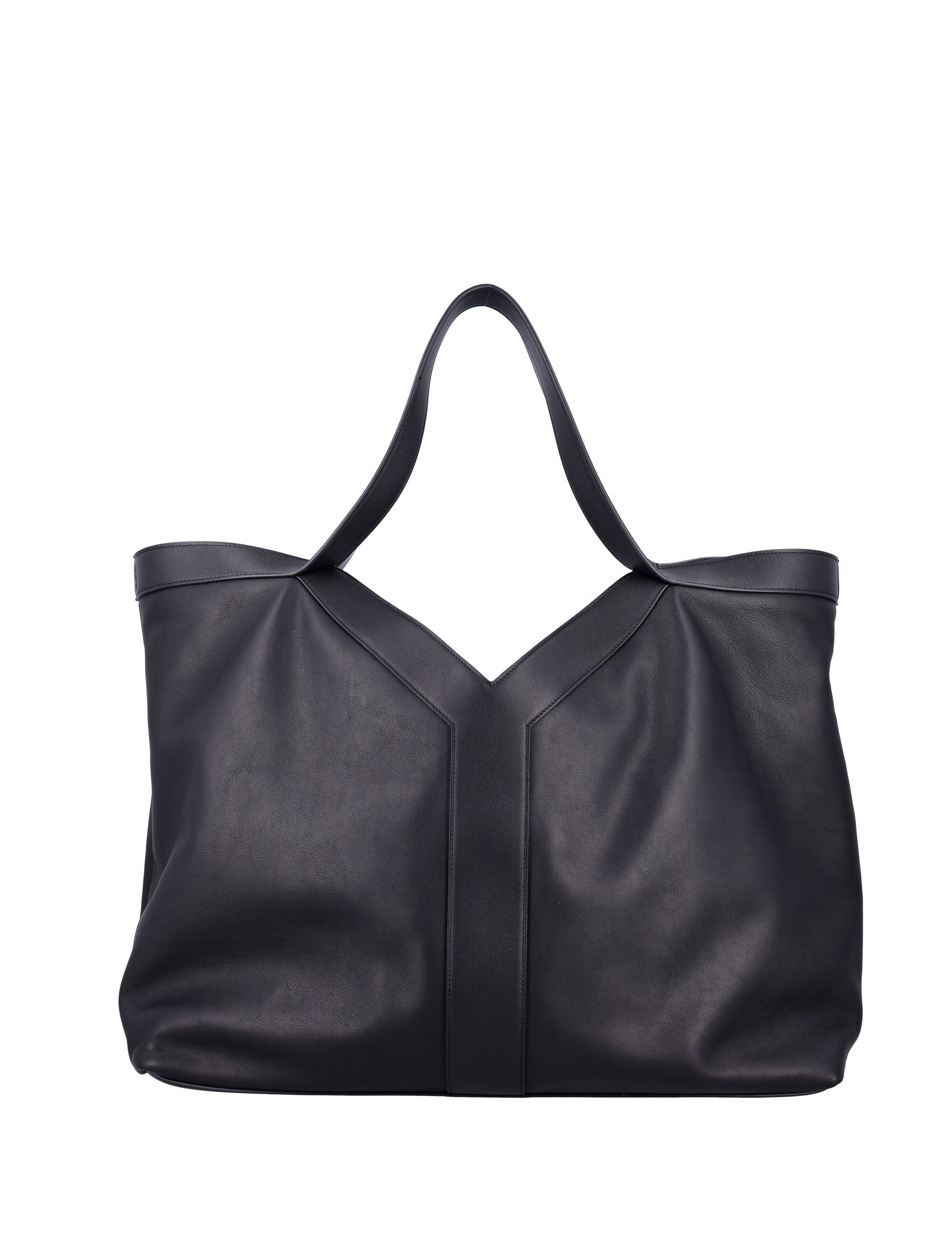 Y Large tote Black Calf Leather