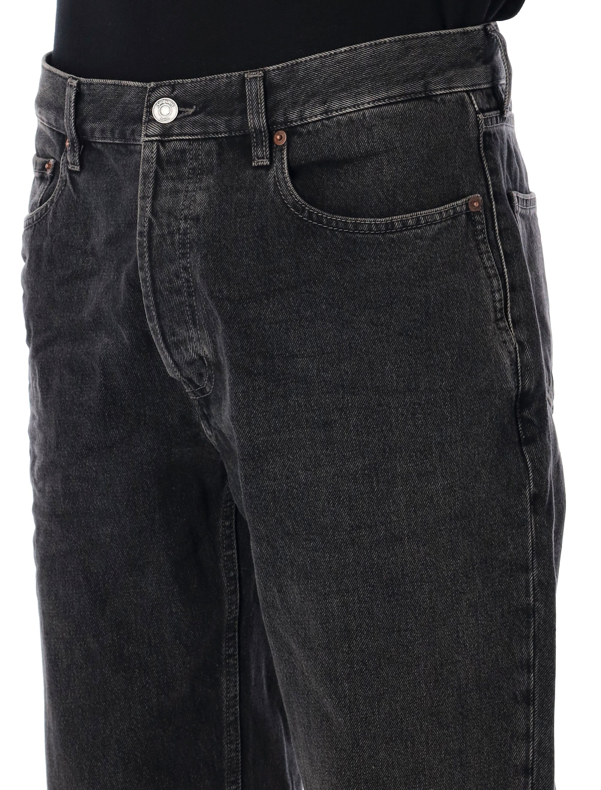 Saint Laurent Mick Straight-Leg Jeans Black Westwood Cotton