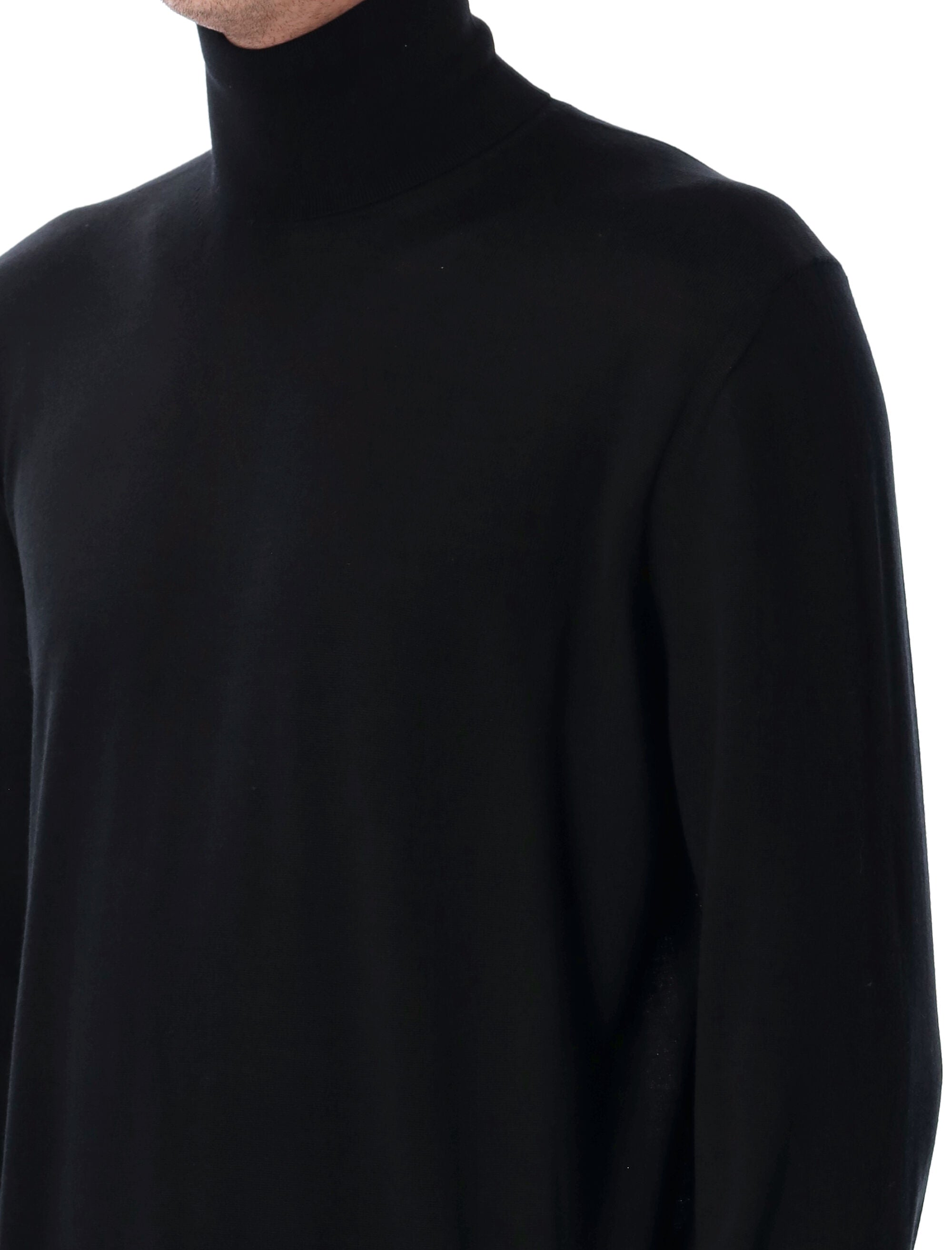 Saint Laurent Fine Wool Turtleneck Sweater Black