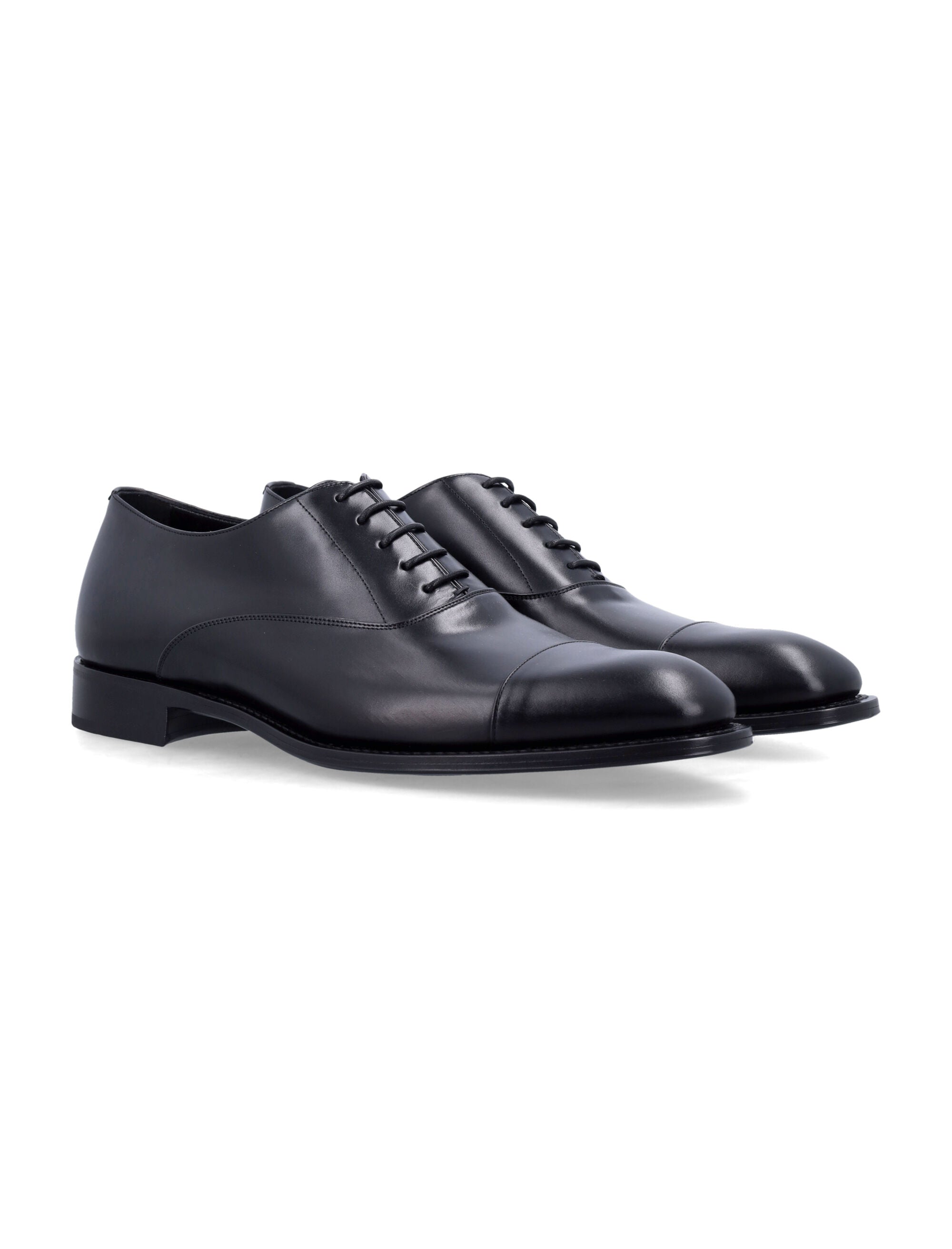Saint Laurent Leather Adrien 25 Shoes Black Calf Skin Laced