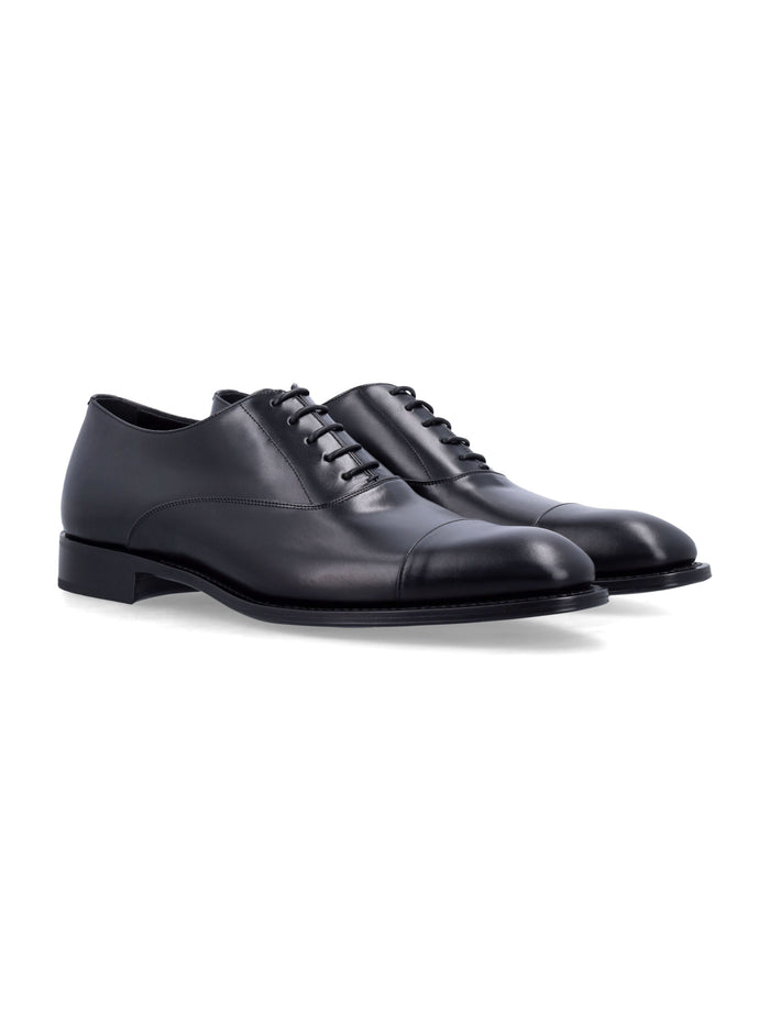 Saint Laurent Leather Adrien 25 Shoes Black Calf Skin Laced