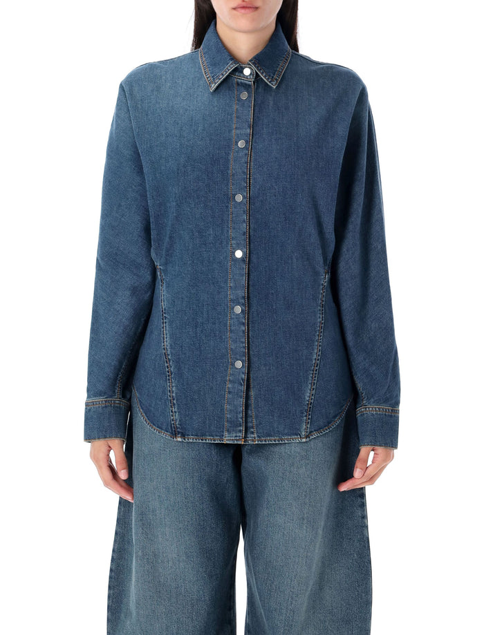 Round denim shirt Blue Mineral Cotton
