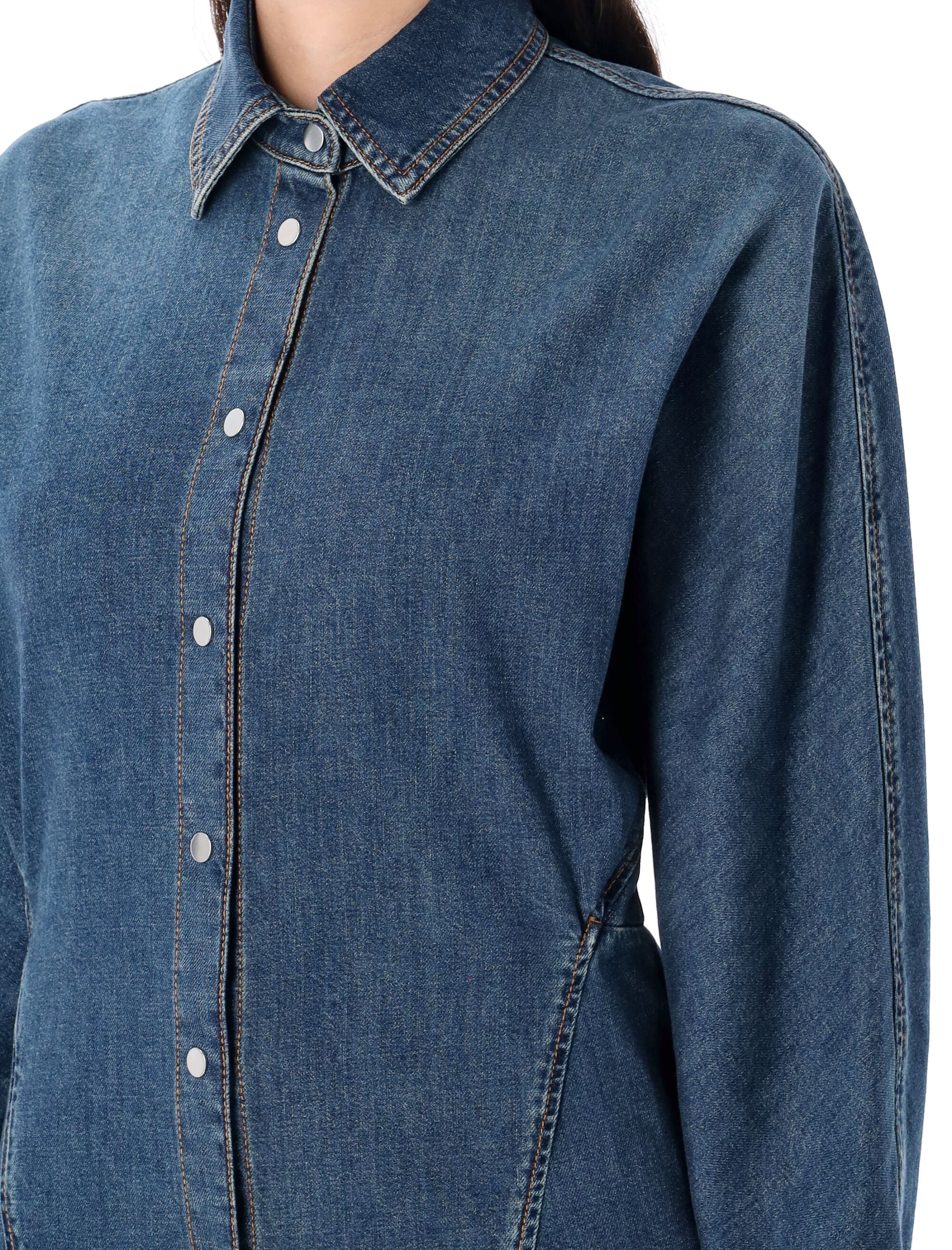 Round denim shirt Blue Mineral Cotton
