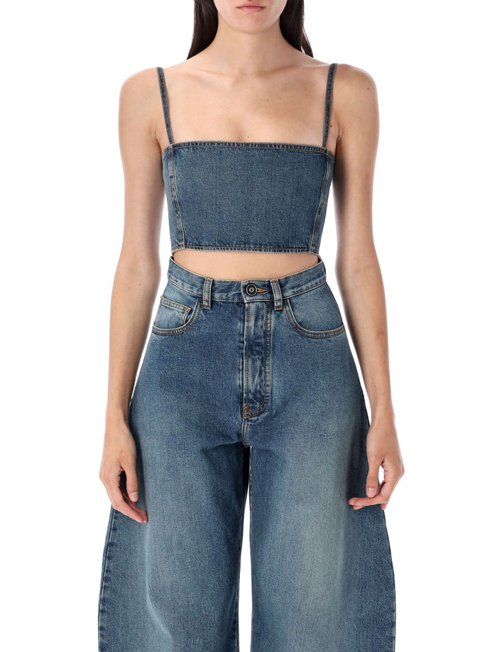 Denim bustier top Blue Mineral Cotton
