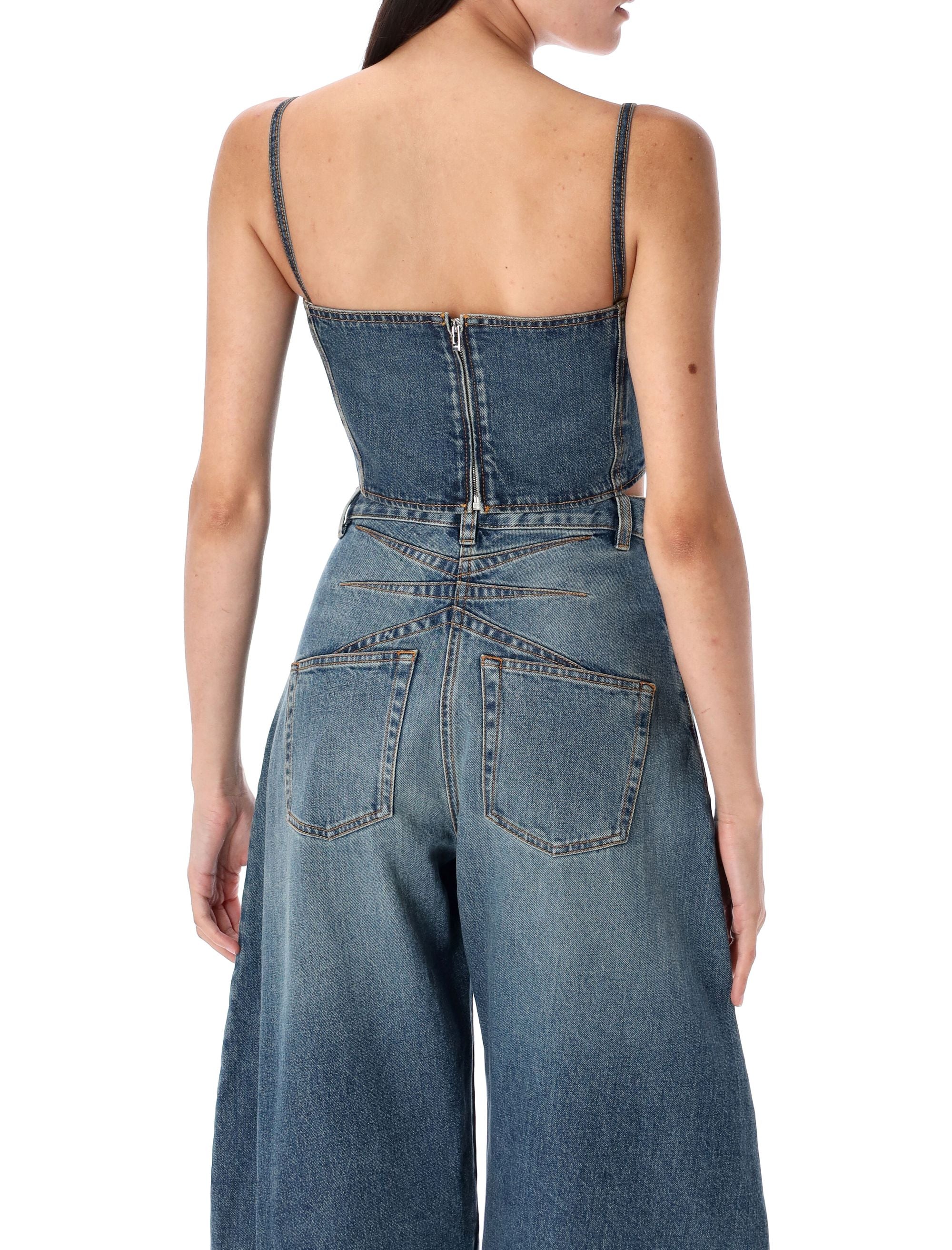 Denim bustier top Blue Mineral Cotton