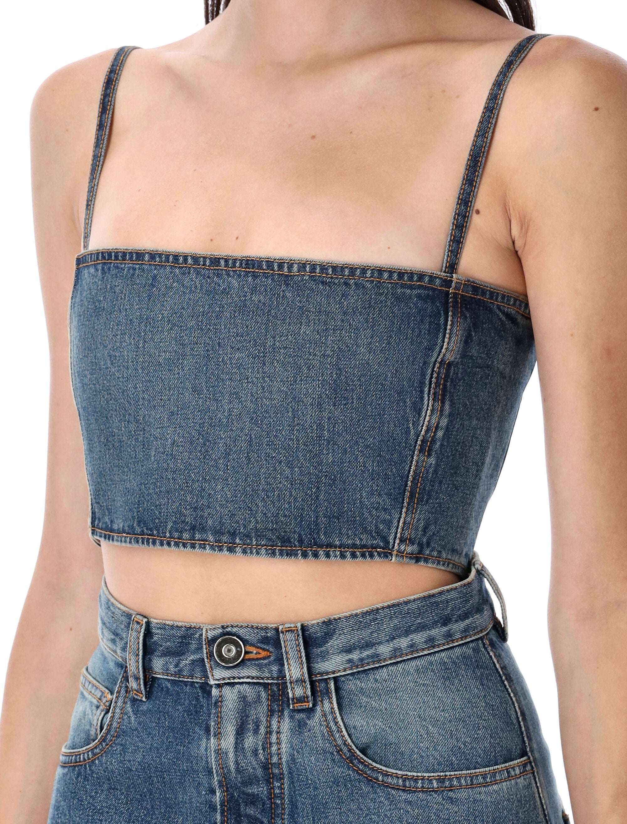 Denim bustier top Blue Mineral Cotton