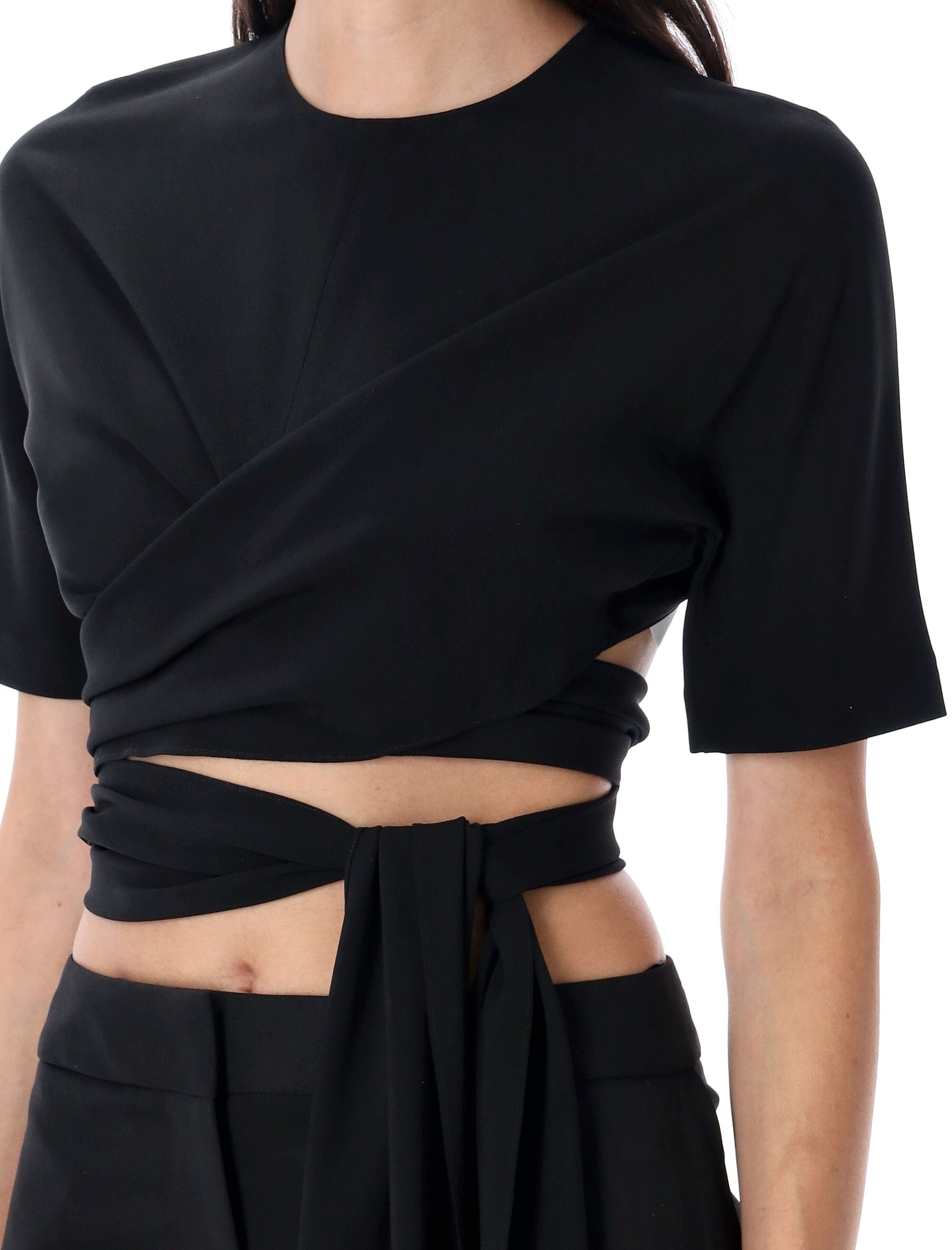 Tie top Black Acetate Fiber