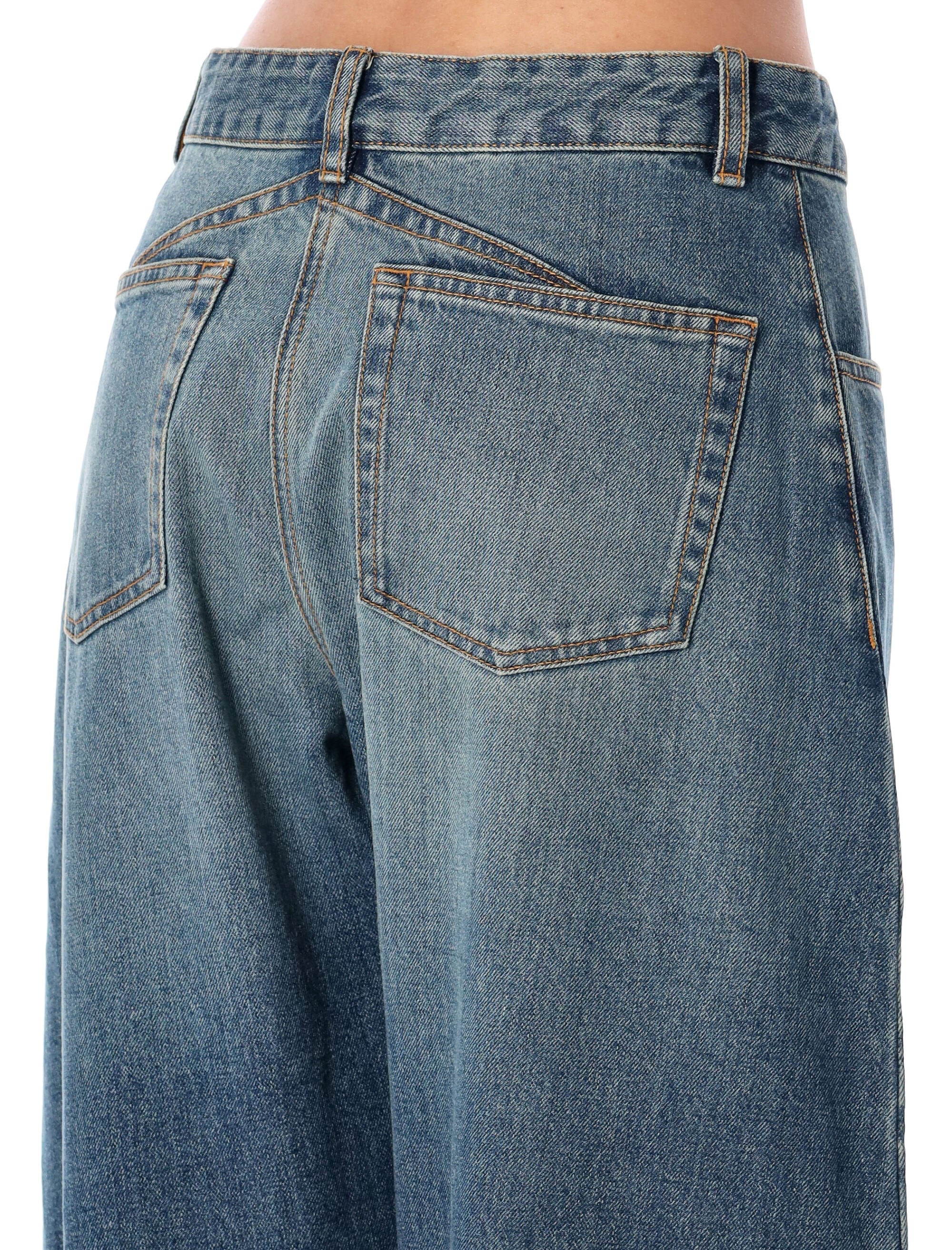 Low waist round jeans Blue Mineral Cotton