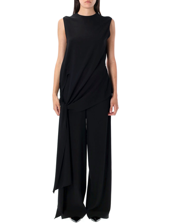 Cady Tie jumpsuit Black Acetate Fiber