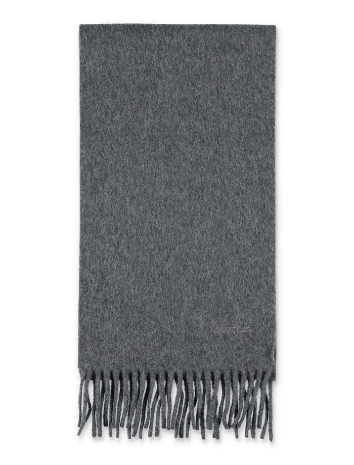 Max Mara wool scarf with embroidered logo Avio