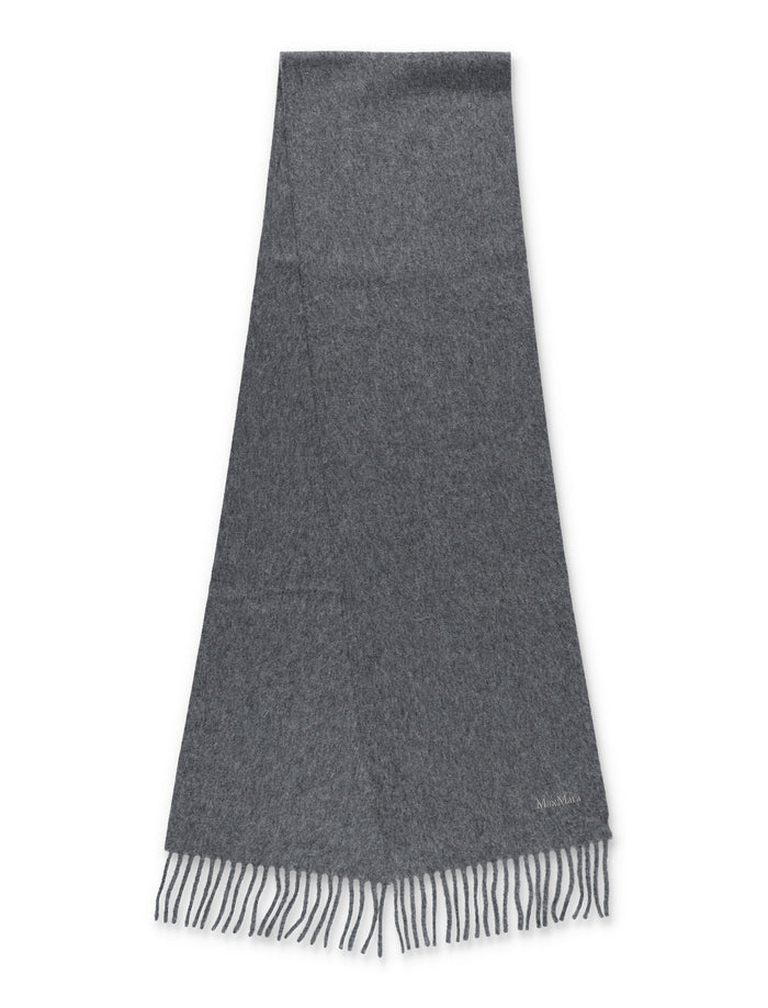Max Mara wool scarf with embroidered logo Avio