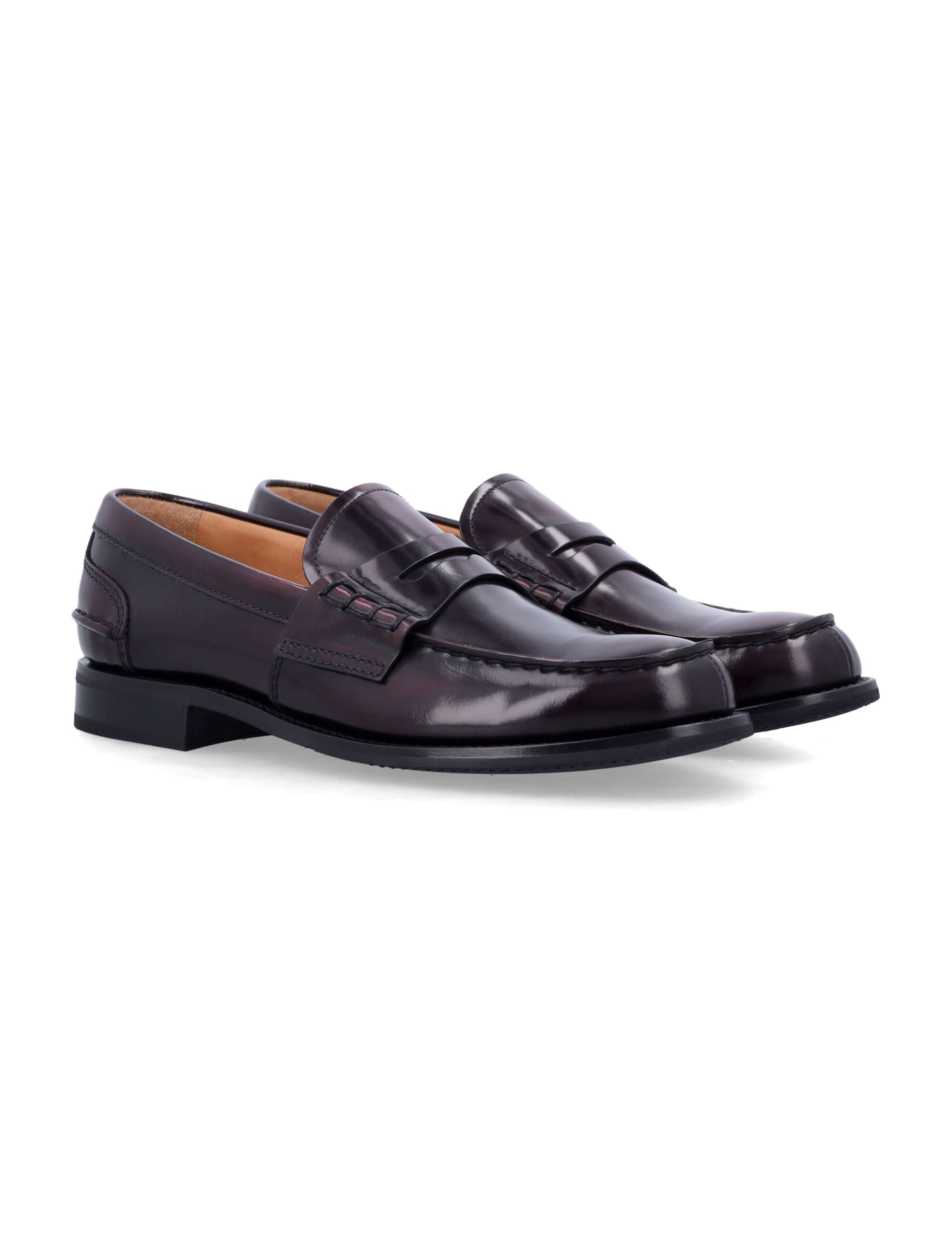 Pembrey W 5 polished fumè loafer Light Burgundy Upper Loafers