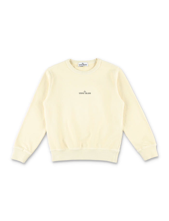 Kid - Logo print sweatshirt Ivory Cotton