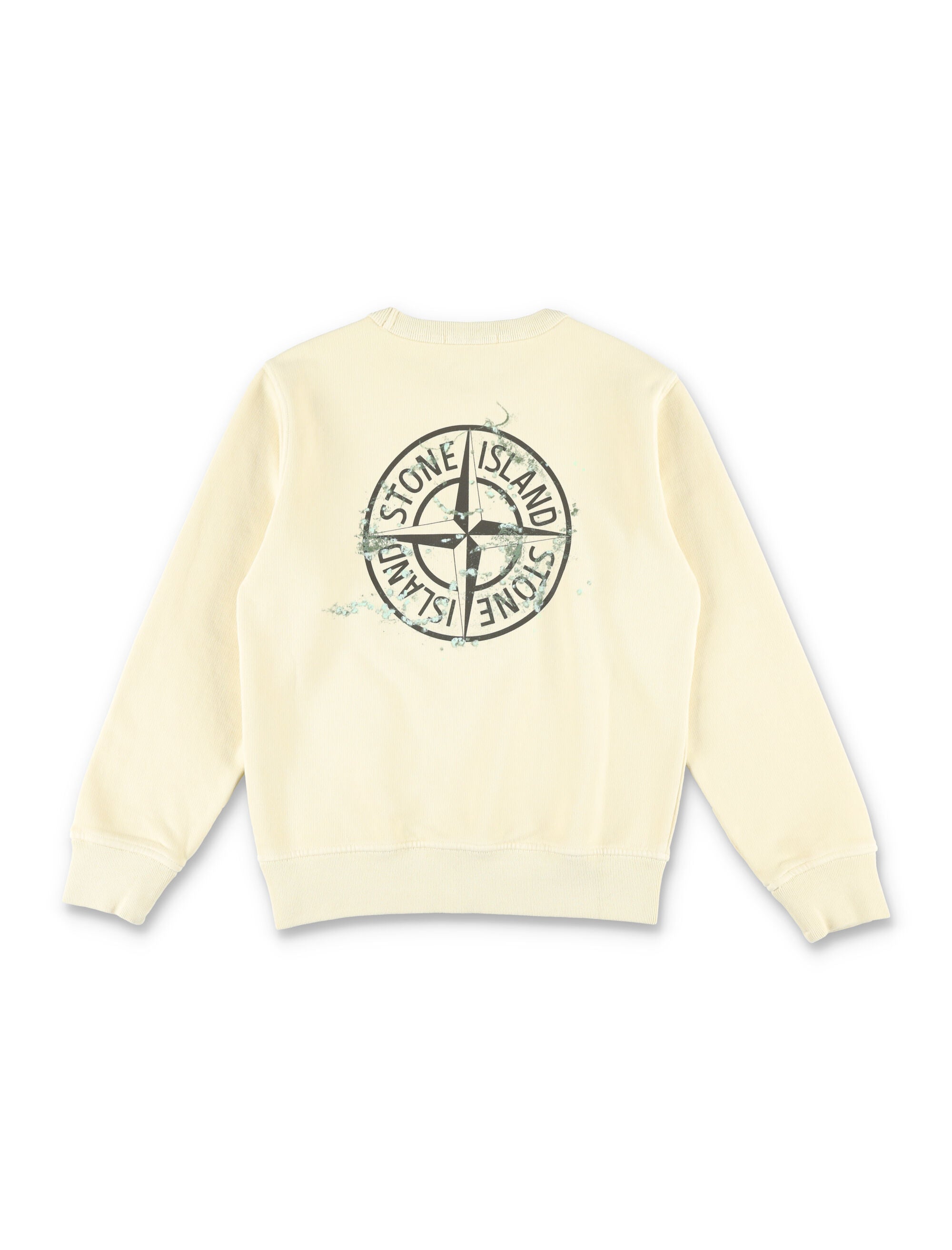 Kid - Logo print sweatshirt Ivory Cotton