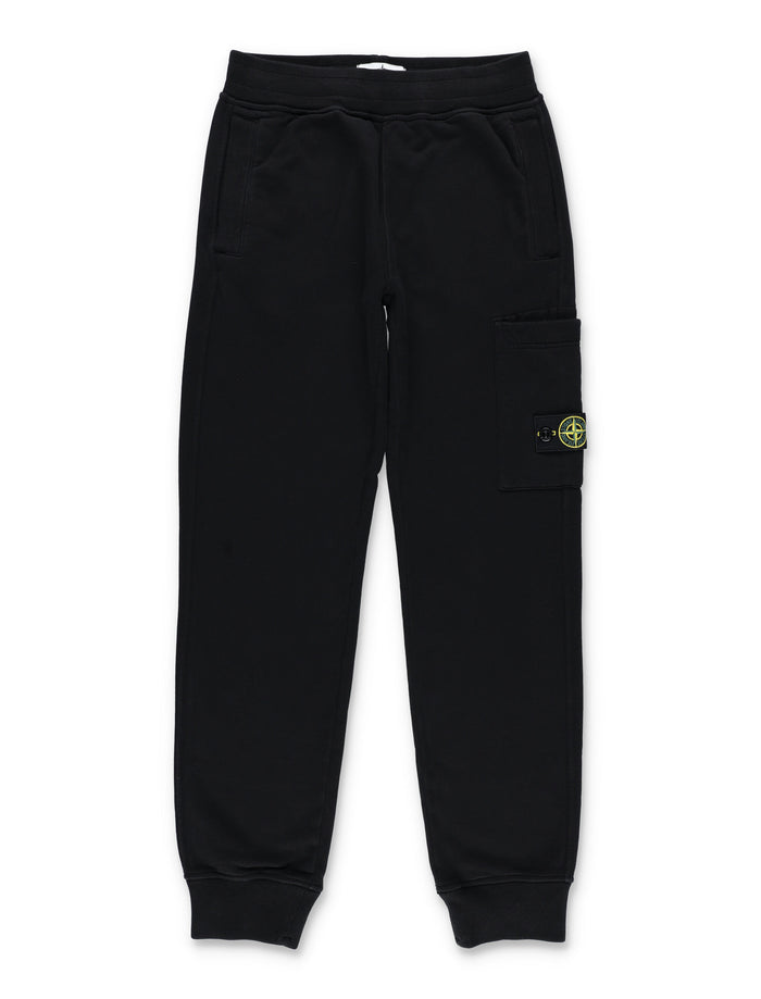 Stone Island Junior cotton joggers Black Sweatpants