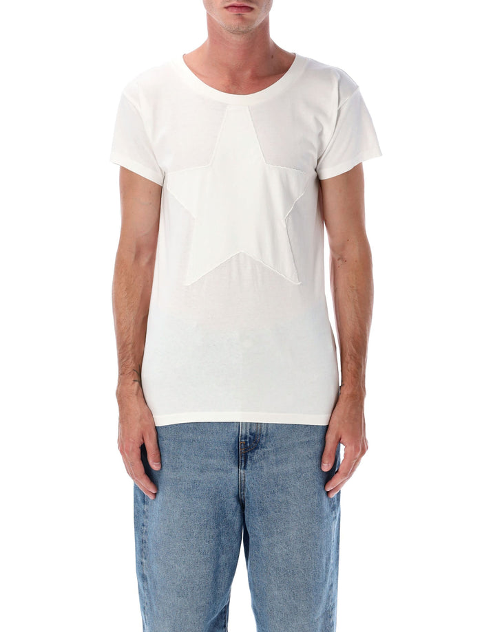 MM6 Maison Margiela Star Patch Fitted Cotton T-Shirt Off White