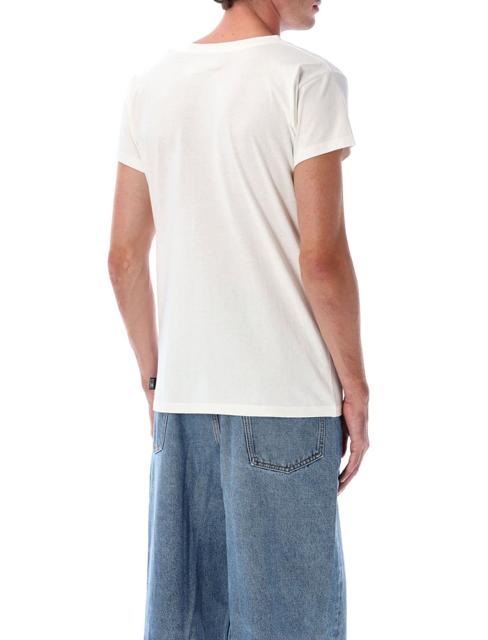 MM6 Maison Margiela Star Patch Fitted Cotton T-Shirt Off White