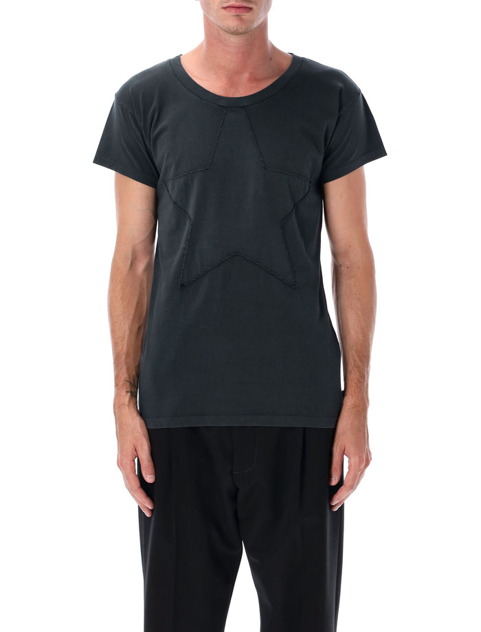 MM6 Maison Margiela Star Patch Fitted Cotton T-Shirt Black